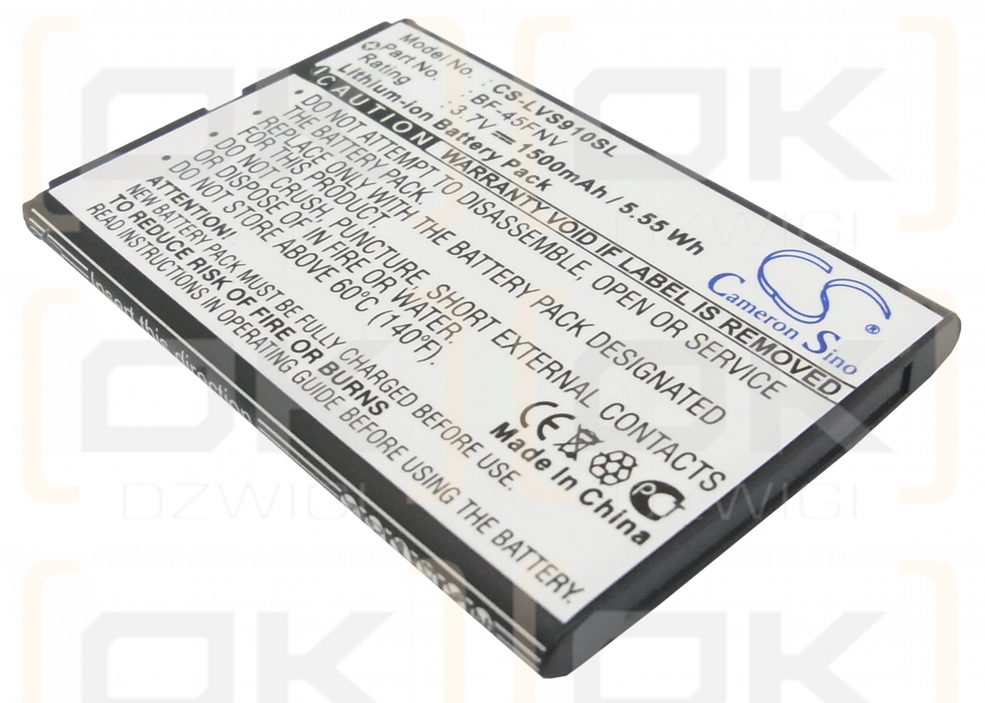 LG US760 / BF-45FNV 1500mAh Li-ion 3.7V (Cameron Sino)