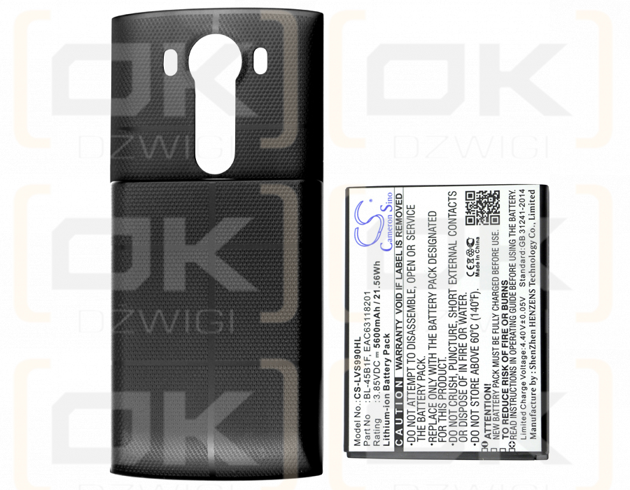 LG VS990 / BL-45B1F 5600 mAh Li-ion 3.85 V (Cameron Sino)