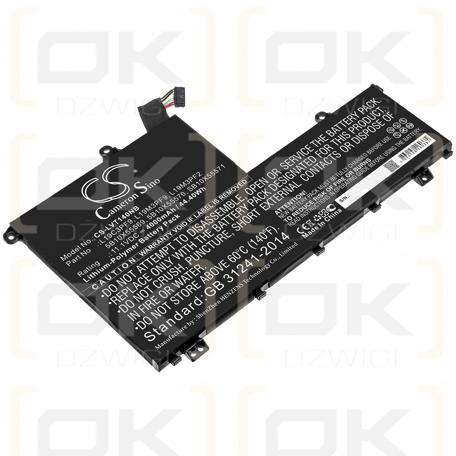 Lenovo ThinkBook 14-IIL / 5B10X55569 4000 mAh Li-Polymer 11,1 V (Cameron Sino)