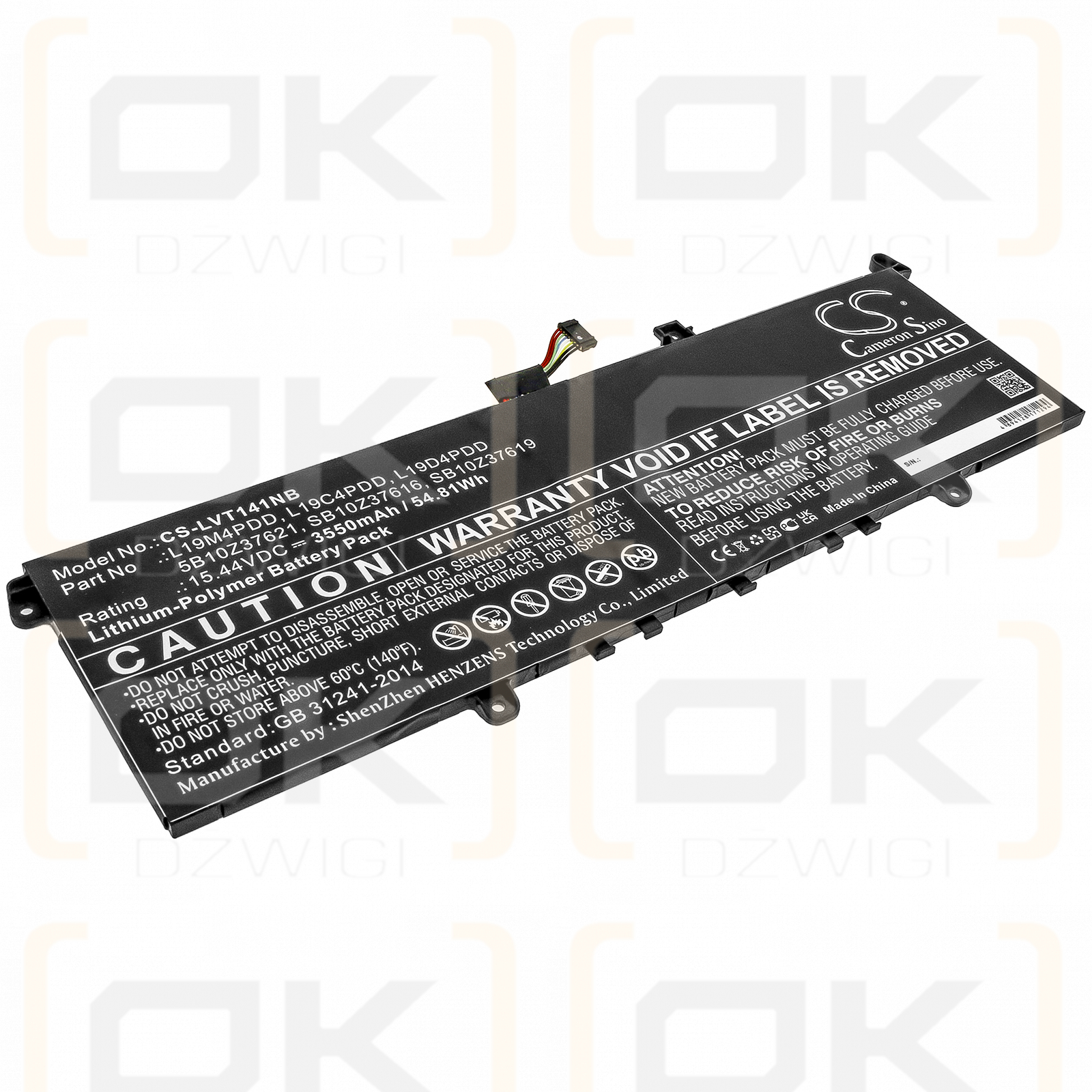 Lenovo ThinkBook 14s G2-20VA0004AU / 5B10Z37621 3550 mAh Li-Polymer 15,44 V (Cameron Sino)