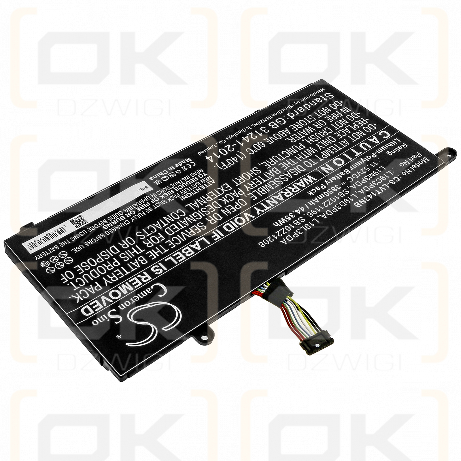 Lenovo FRU TP1415 LG / L19C3PDA 3850mAh Li-Polymer 11.52V (Cameron Sino)