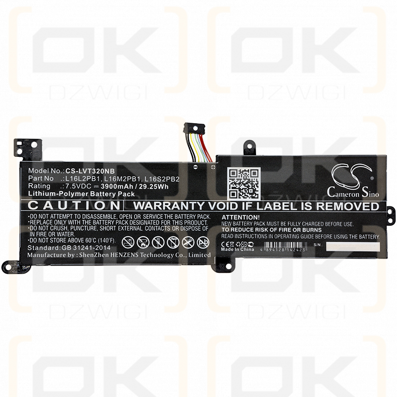 Lenovo 320-14IKB / L16L2PB1 3900mAh Li-polímero 7.5V (Cameron Sino)