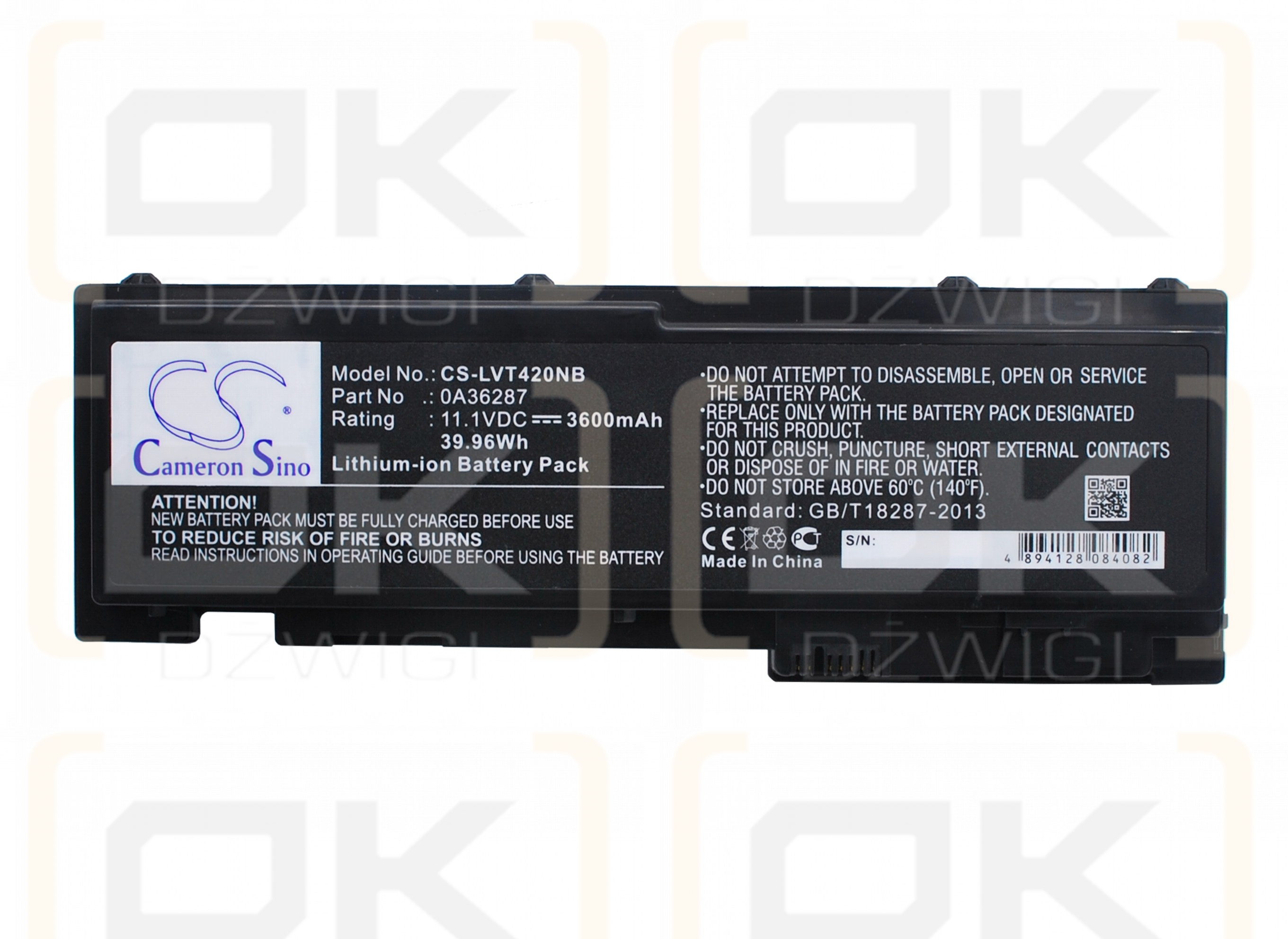 Lenovo Thinkpad T420s 4171-A13 / 0A36287 3600mAh Li-ion 11.1V (Cameron Sino)