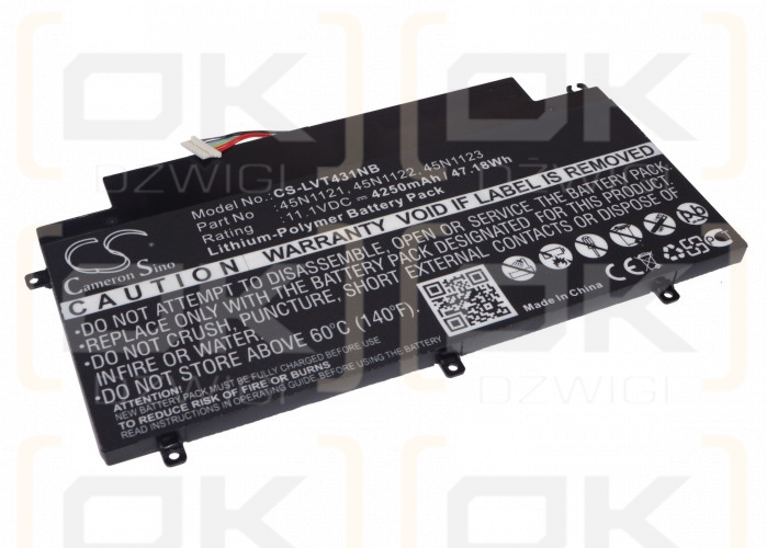 Lenovo ThinkPad T431s / 45N1123 4250mAh Li-Polímero 11.1V (Cameron Sino)