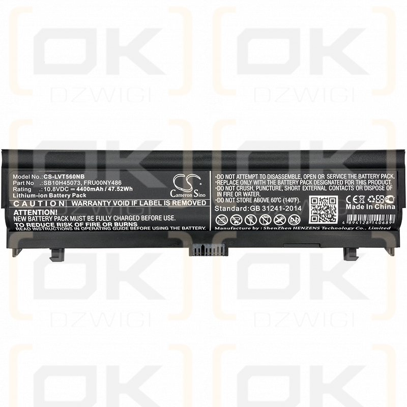 Lenovo ThinkPad L56 / SB10H45073 4400mAh Li-ion 10.8V (Cameron Sino)