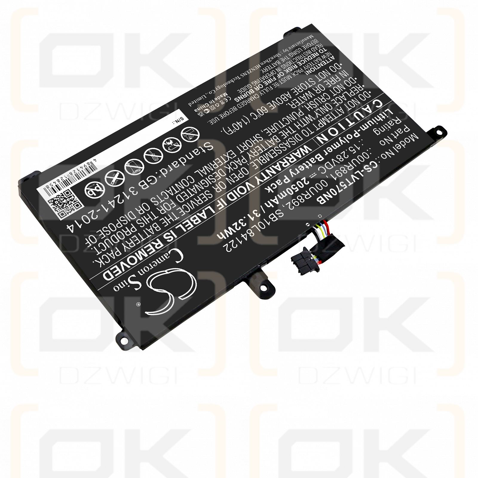 Lenovo ThinkPad P52s / 00UR891 2050mAh Li-Polímero 15.28V (Cameron Sino)