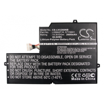 Lenovo IdeaPad U260 0876-34U / L09M4P16 2600 mAh Li-Polymer 14.8 V (Cameron Sino)