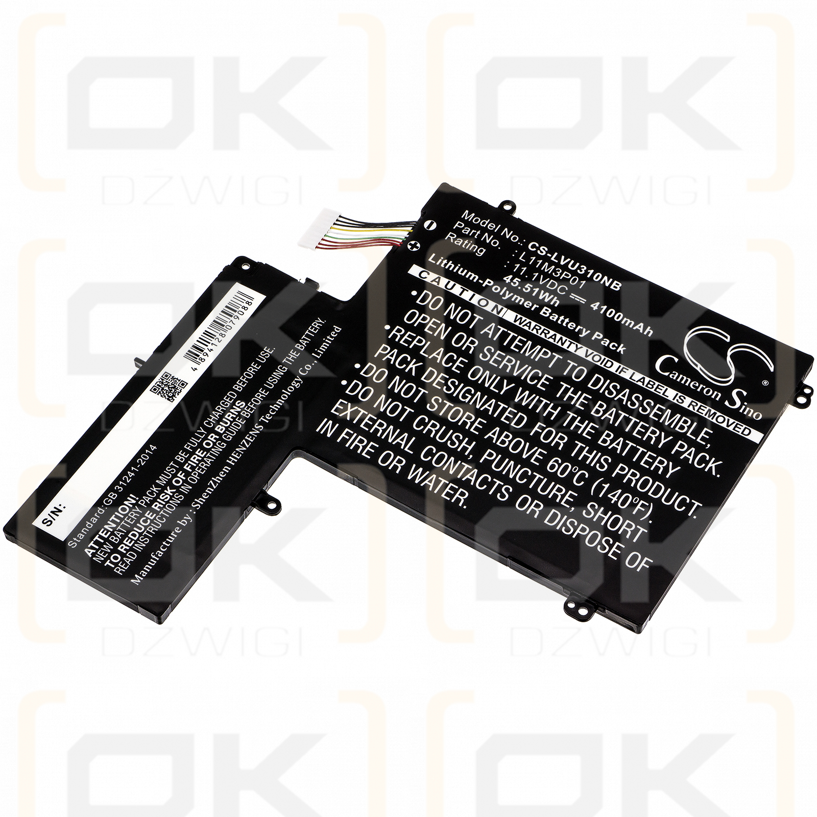 Lenovo Ideapad U410 / L11M3P01 4100mAh Li-polímero 11.1V (Cameron Sino)