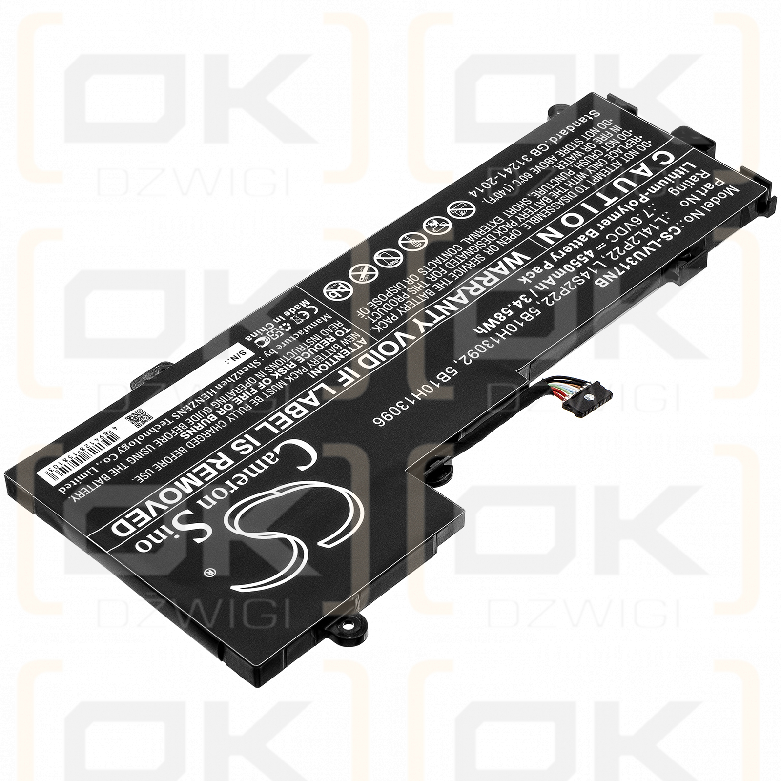 Lenovo U31 / 5B10H13092 4550 mAh Li-Polymer 7,6 V (Cameron Sino)