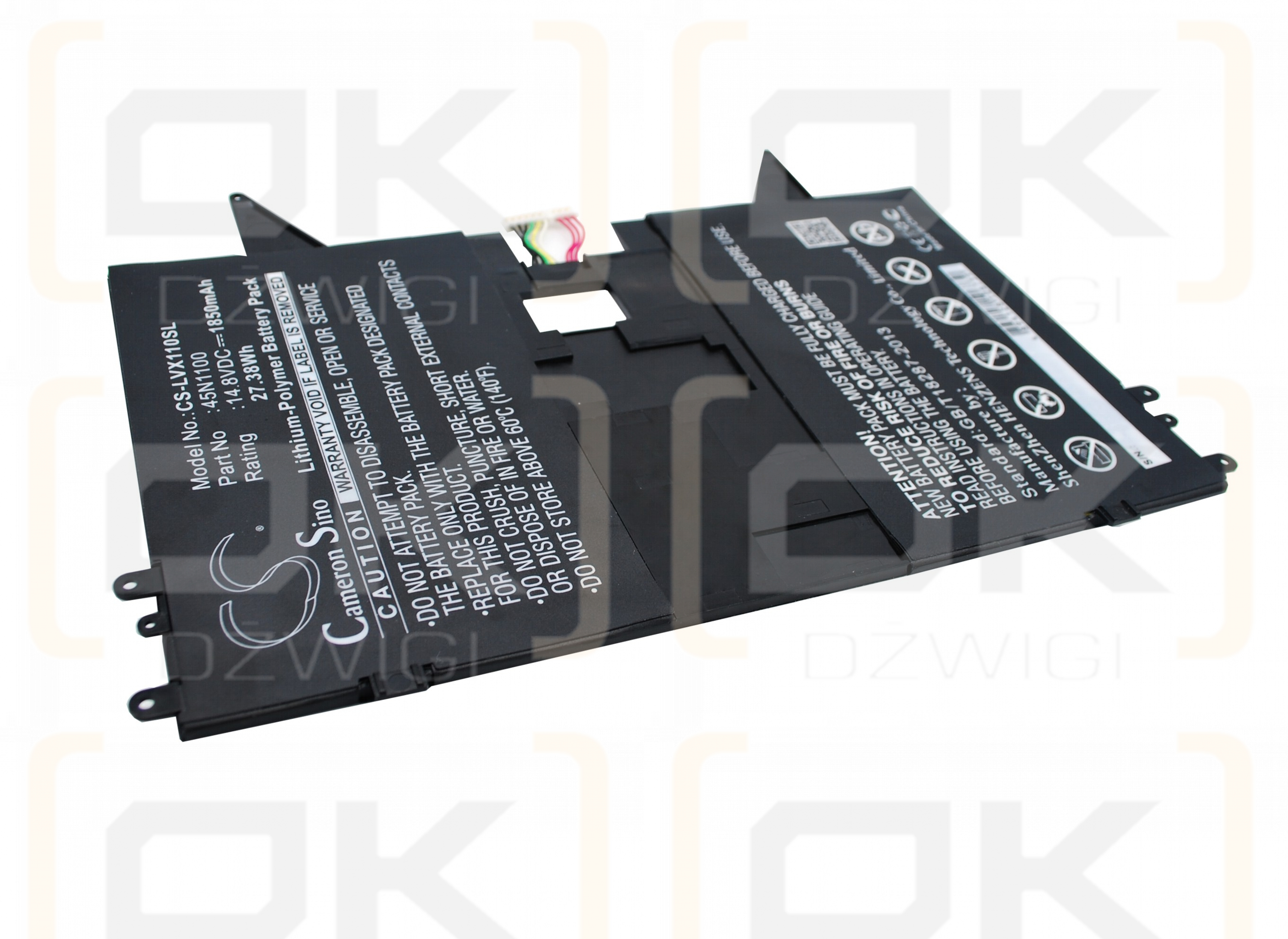 Tableta Lenovo Thinkpad X1 Helix / 45N1100 1850 mAh, polímero de litio, 14,8 V (Cameron Sino)