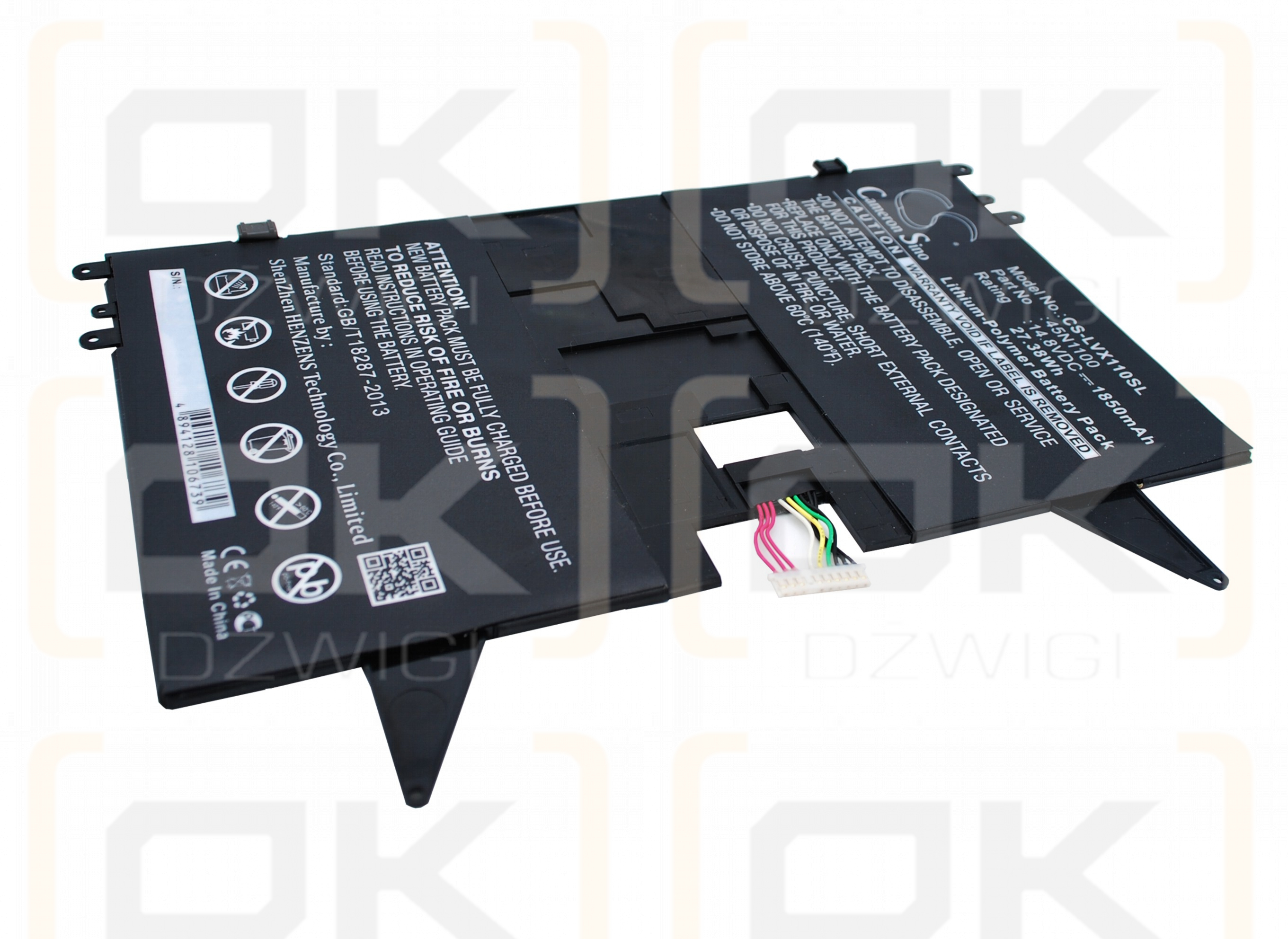Tableta Lenovo Thinkpad X1 Helix / 45N1100 1850 mAh, polímero de litio, 14,8 V (Cameron Sino)