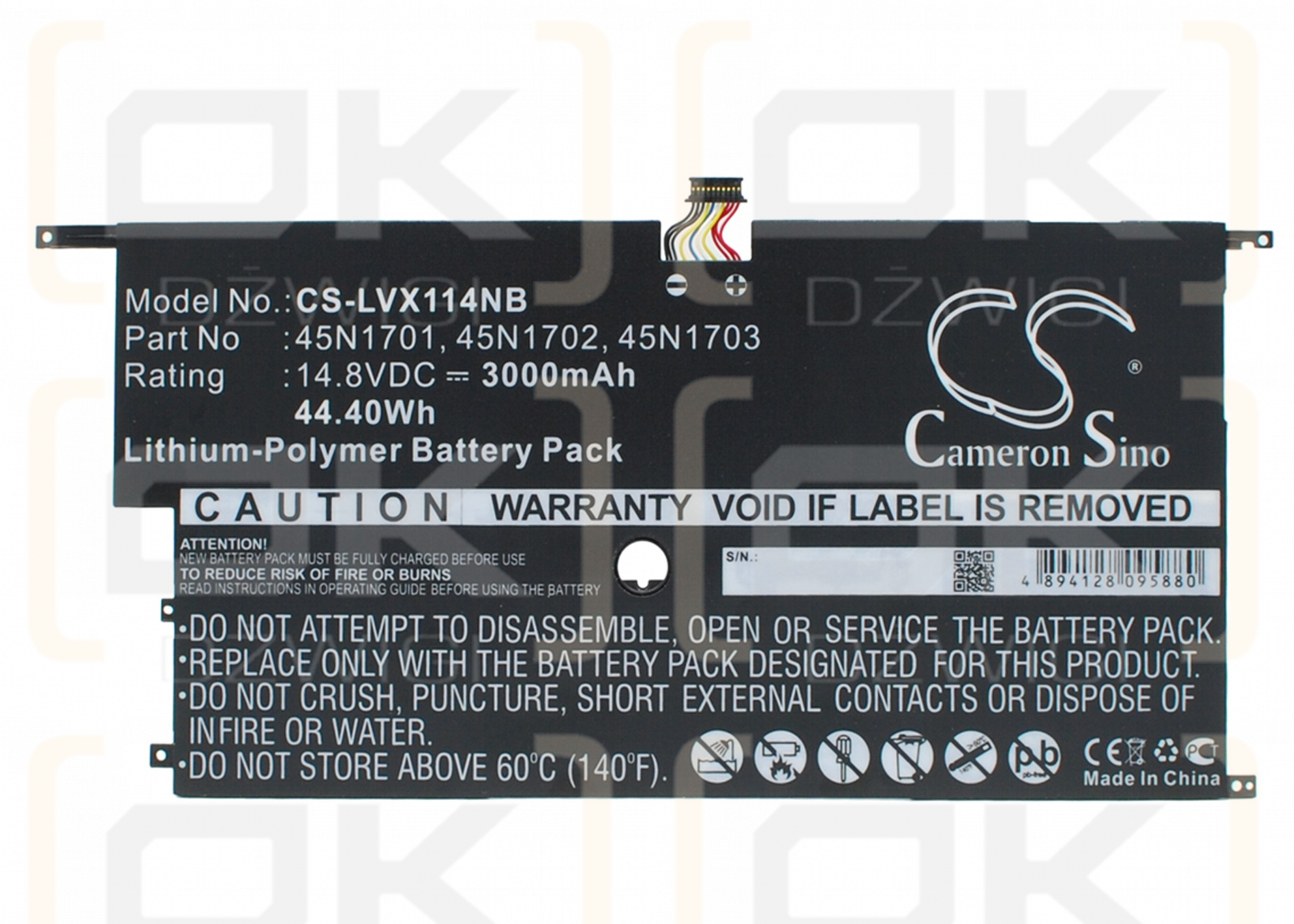 Lenovo ThinkPad X1c / 45N1701 3000mAh Li-Polímero 14.8V (Cameron Sino)