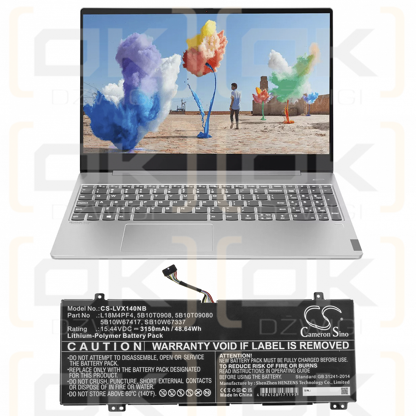 Lenovo IdeaPad S540-15IWL / L18M4PF4 3150mAh Li-polímero 15.44V (Cameron Sino)