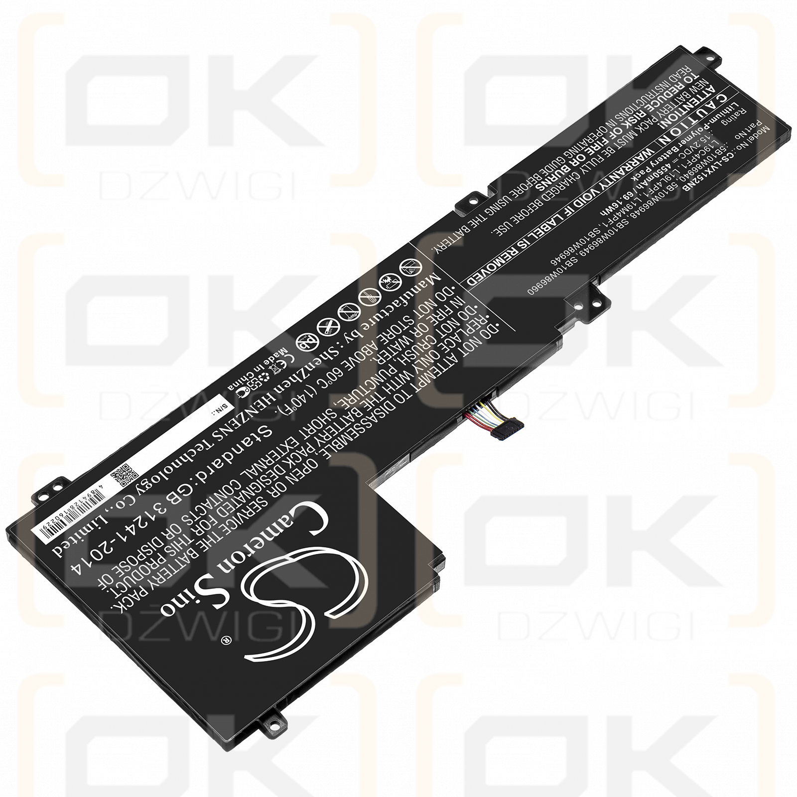 Lenovo ideapad 5-15IIL05 81YKCTO1WW / 5B10W86940 4550 mAh Li-Polymer 15,2 V (Cameron Sino)