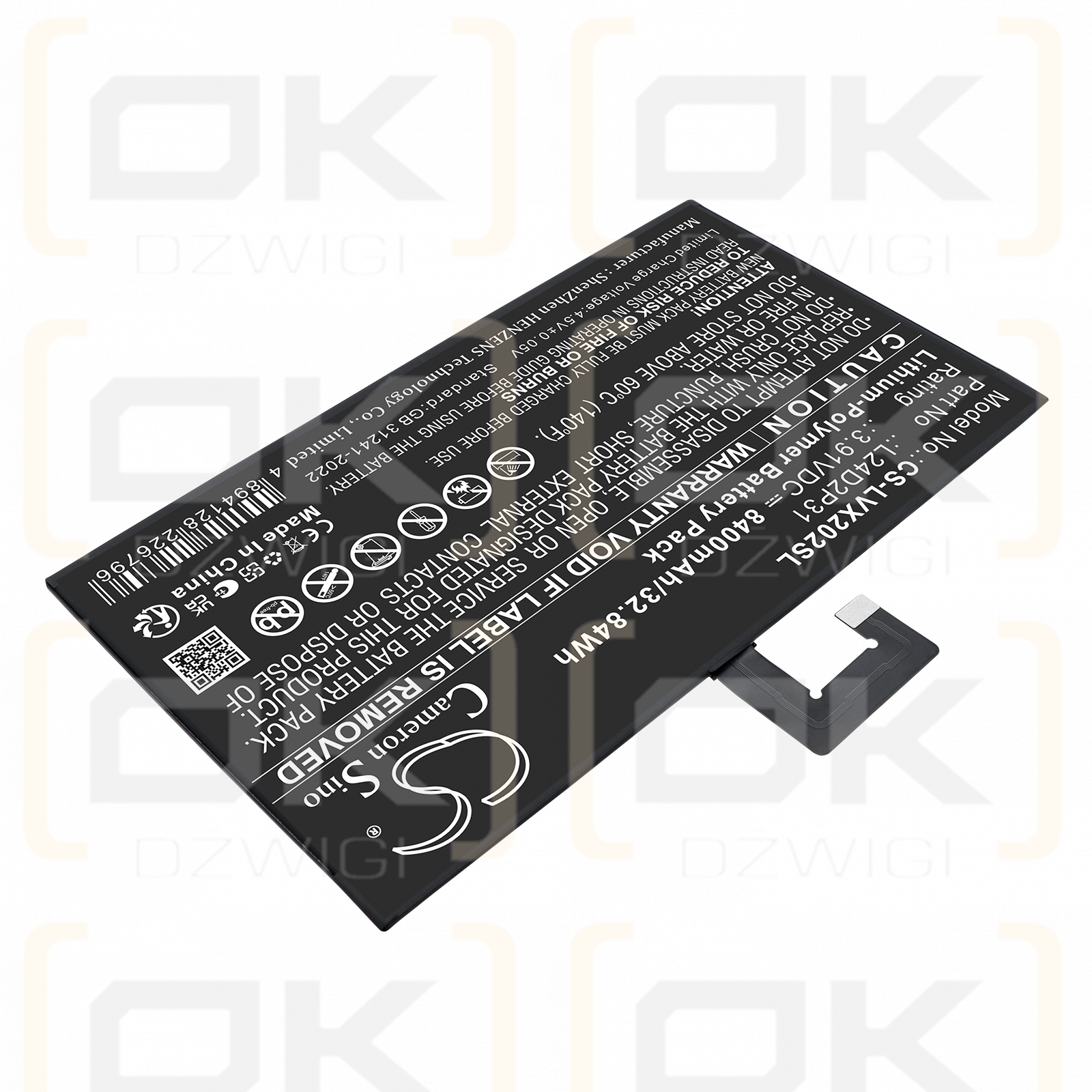 Replacement Battery for Lenovo XiaoXin Pad Pro 2024 / L24D2P31 8400 mAh Li-Polymer 3.91 V (Cameron Sino)
