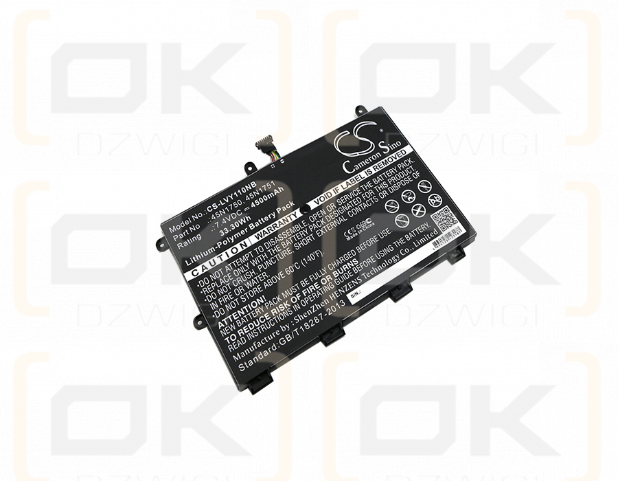 Lenovo ThinkPad 11e(20DA-A002AAU) / 45N1750 4500mAh Li-Polímero 7.4V (Cameron Sino)