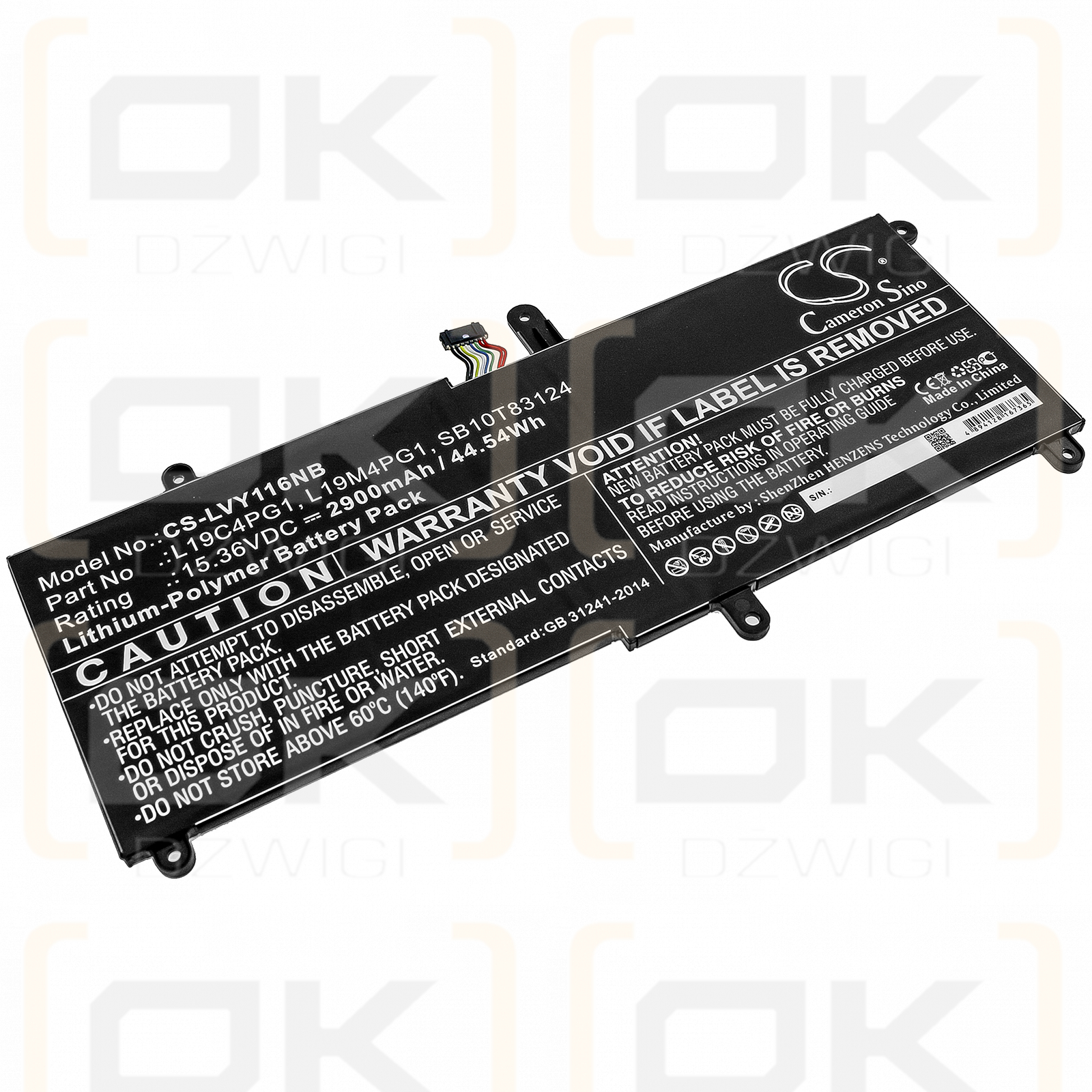 Lenovo 11e Yoga Gen 6 20SES0LE00 / L19C4PG1 2900 mAh Li-Polymer 15,36 V (Cameron Sino)