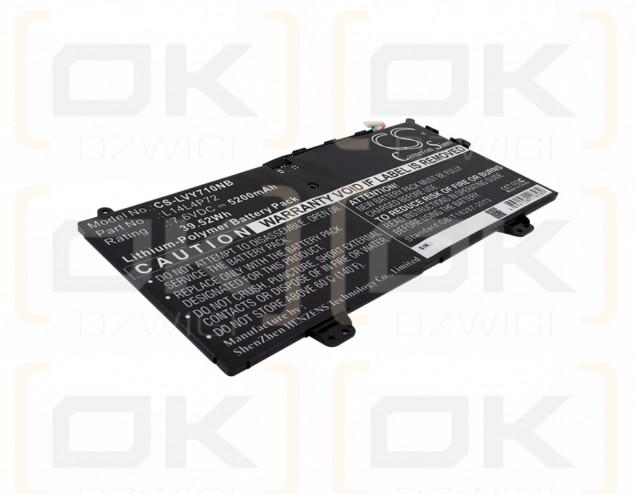 Lenovo Yoga 700-11ISK(80QE0027GE) / L14L4P72 5200mAh Li-polímero 7.6V (Cameron Sino)