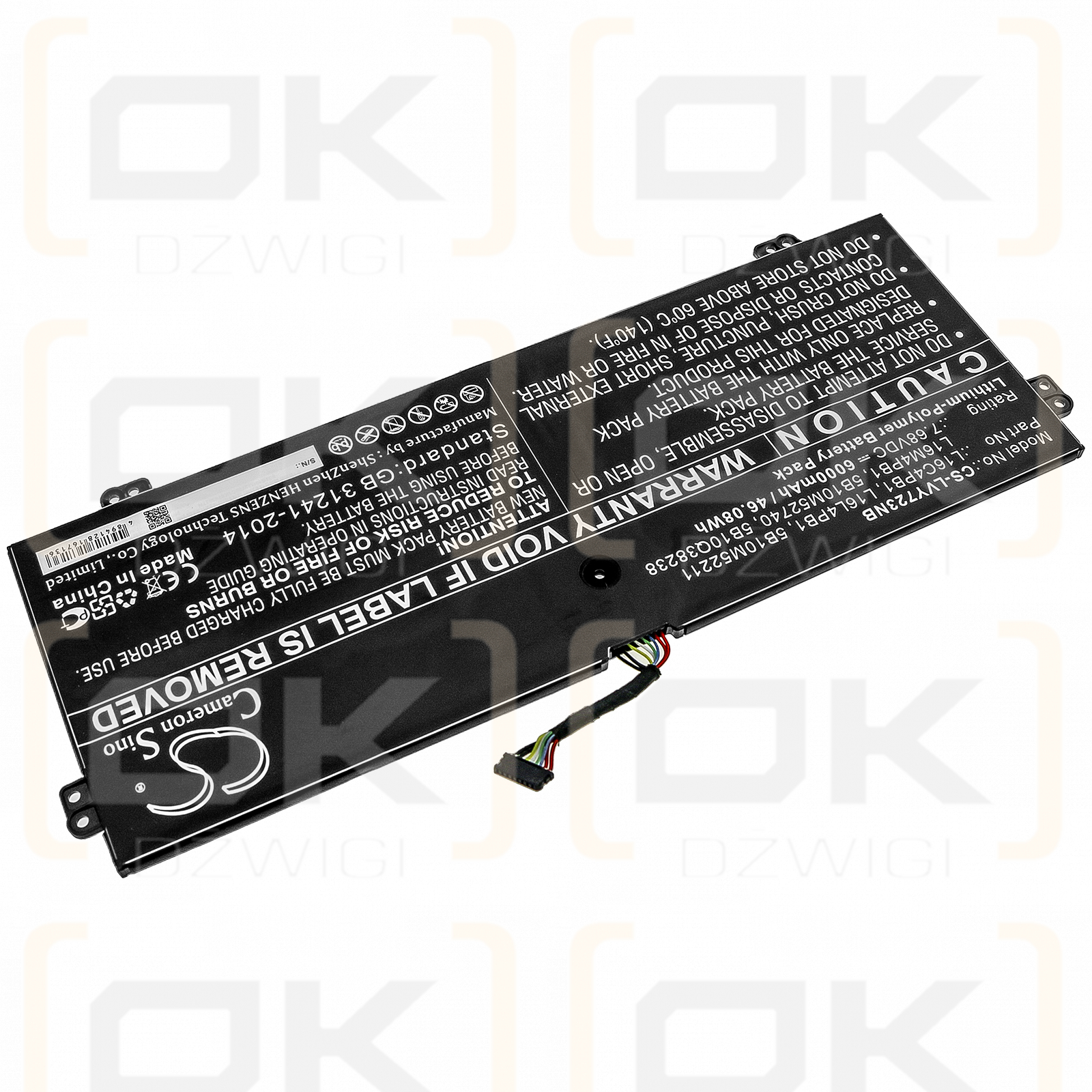 Lenovo Yoga 730-13IKB / L16L4PB1 6000mAh Li-polímero 7.68V (Cameron Sino)