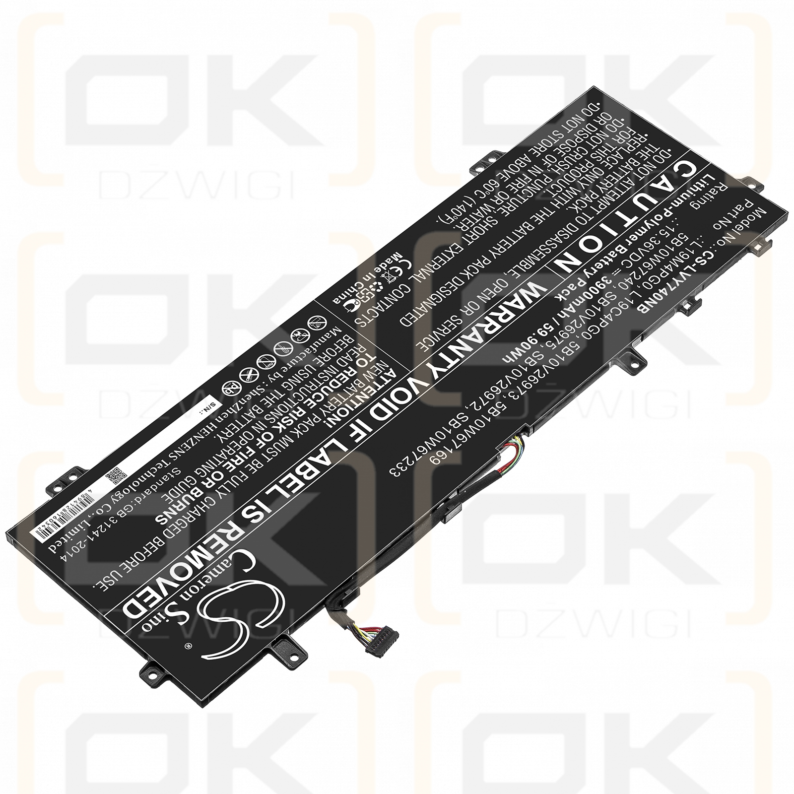 Lenovo Legion Y9000X / L19M4PG0 3900 mAh Li-Polymer 15,36 V (Cameron Sino)