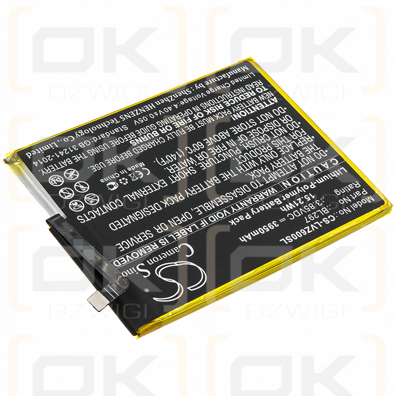 Lenovo Z6 Lite / BL297 3950mAh Li-Polymer 3.85V (Cameron Sino)