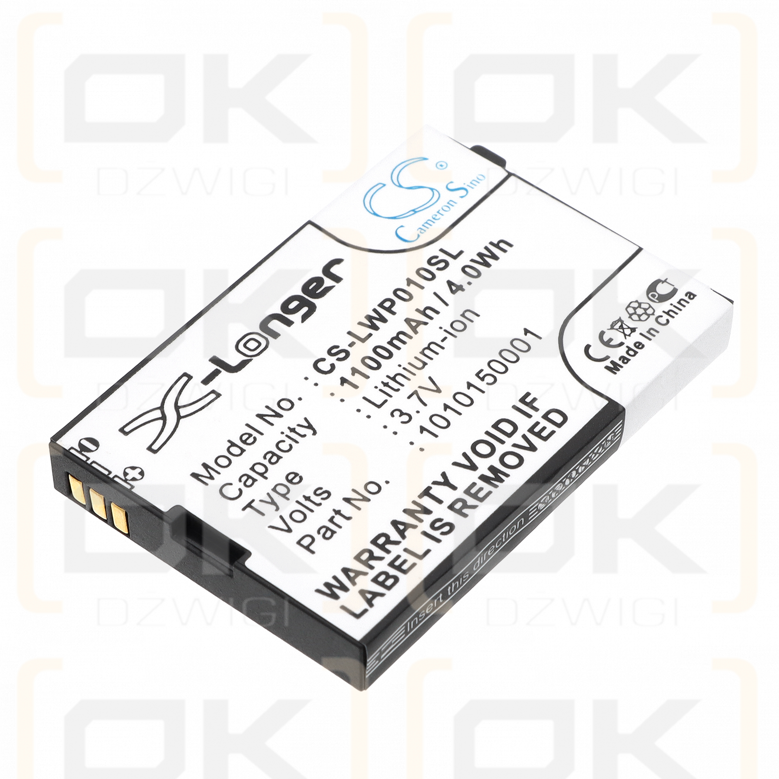 LOCKTEC WP04/1010150001 1100 мАч Li-ion 3,7 В (Cameron Sino)