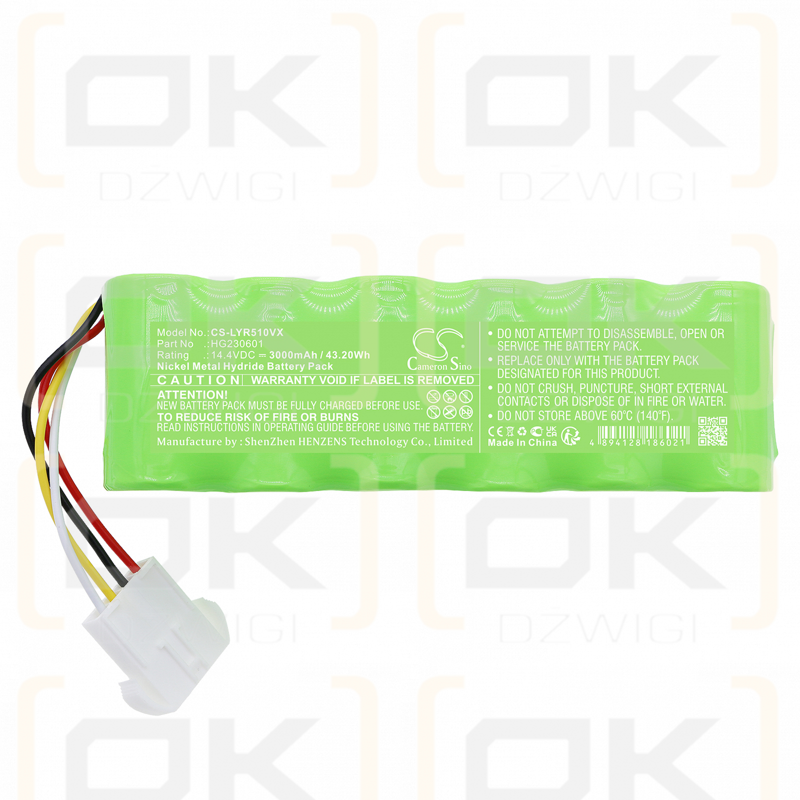 LEXY R510-1 / HG230601 3000 mAh Ni-MH 14,4 V (Cameron Sino)