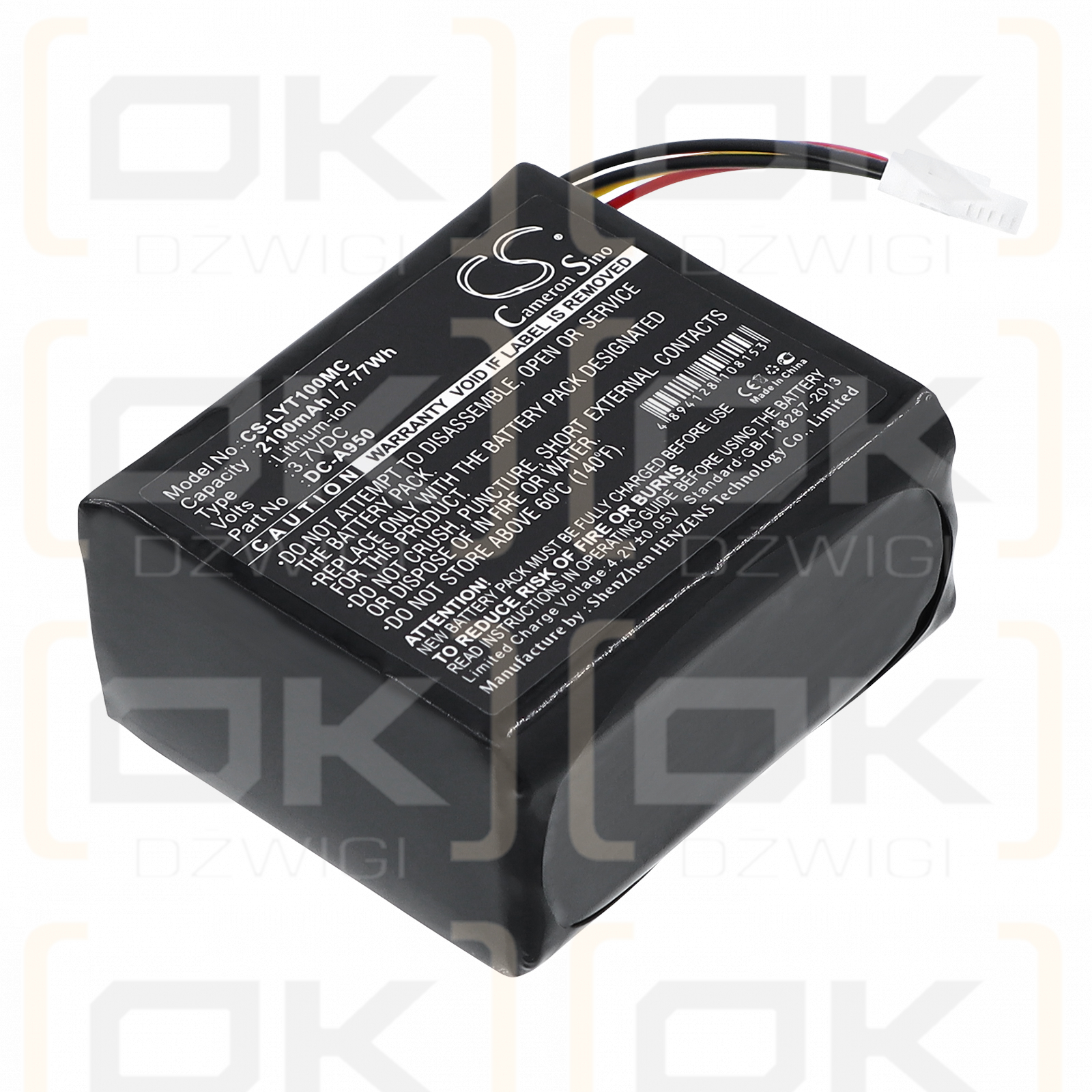 Replacement Battery for LYTRO ILLum F1 / DC-A950 2100 mAh Li-ion 3.7 V (Cameron Sino)