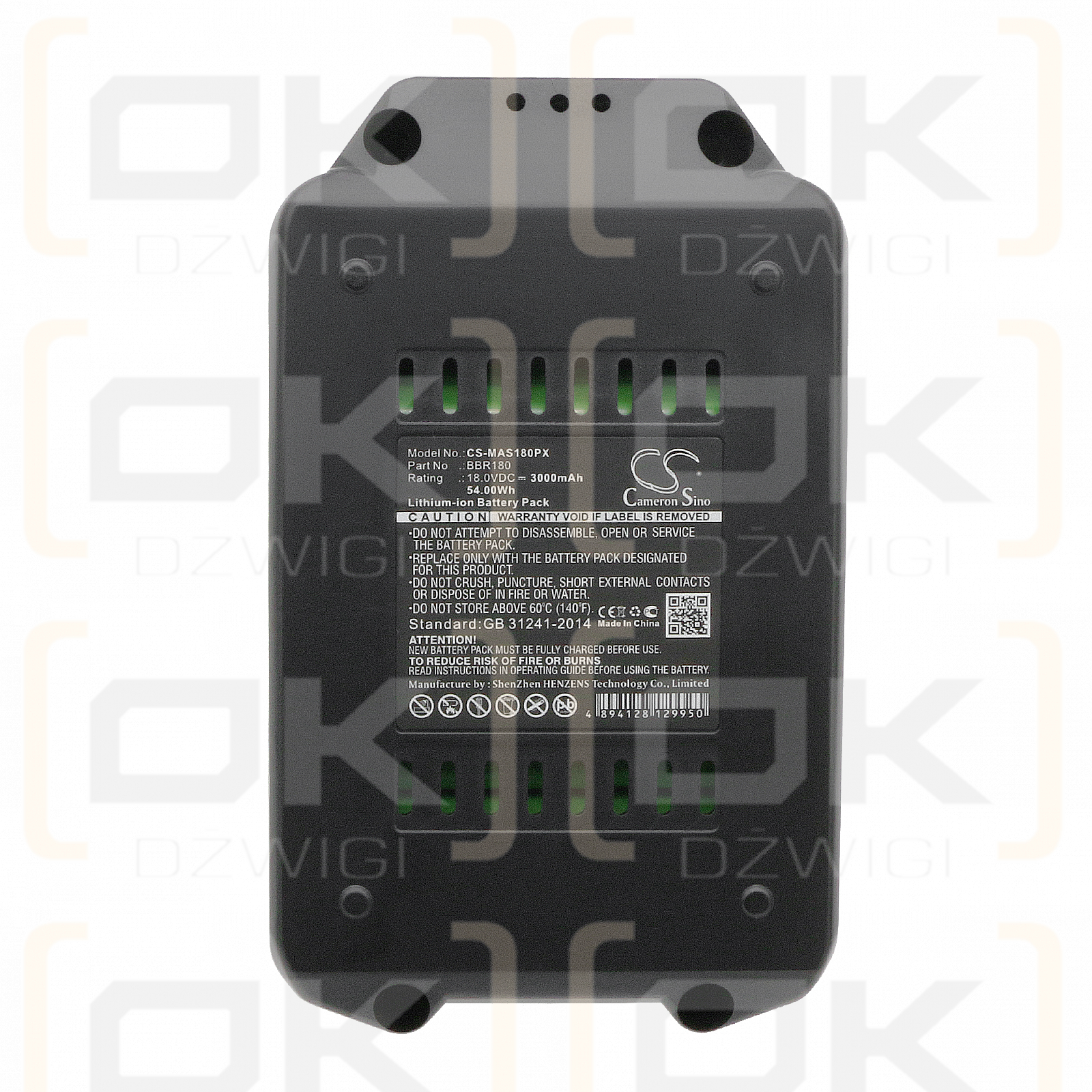 Meister Craft 5451260 / BBR180 3000 mAh Li-Ion 18,0 V (Cameron Sino)