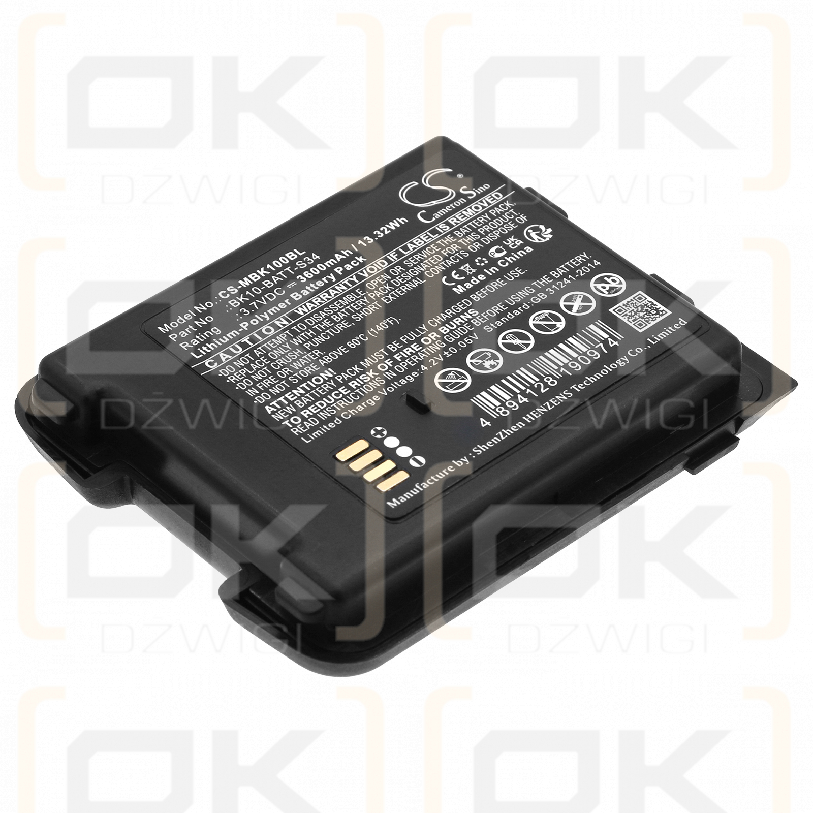 M3 Mobile BK10 / BK10-BATT-S34 3600mAh Li-Polímero 3.7V (Cameron Sino)