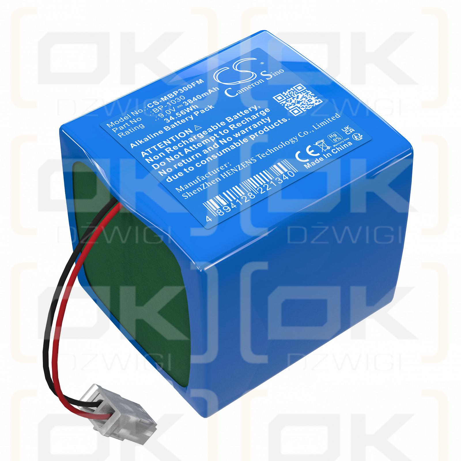 Merl Pointer 3000 ELT Emergency Locator / BP-1030 3840mAh Alkaline 9.0V (Cameron Sino)