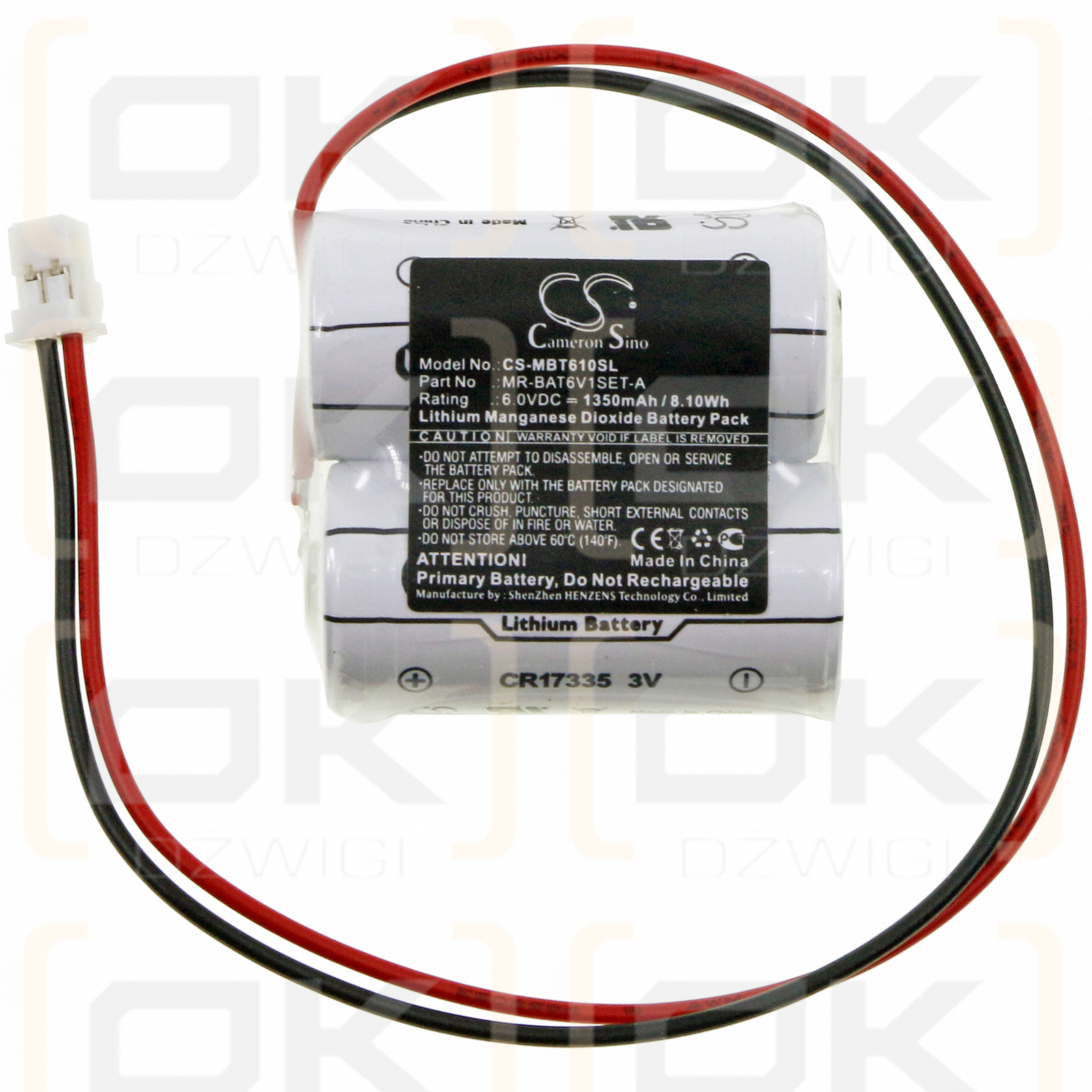 Mitsubishi MR-J4 WK17 1350mAh Li-MnO2 6.0V (Cameron Sino)