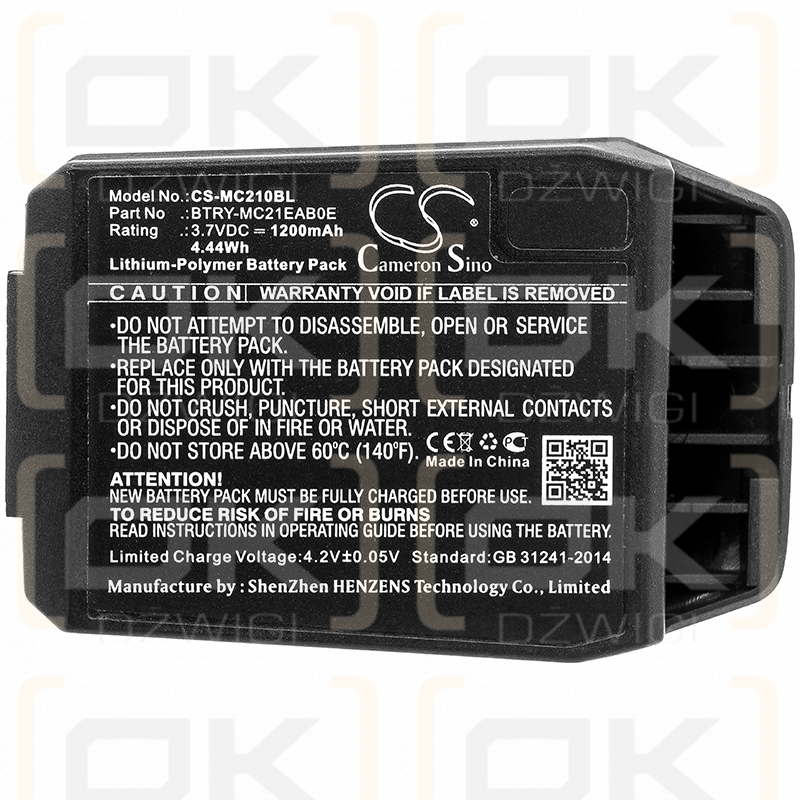 Motorola MC2180 / 82-105612-01 1200mAh Li-Polímero 3.7V (Cameron Sino)