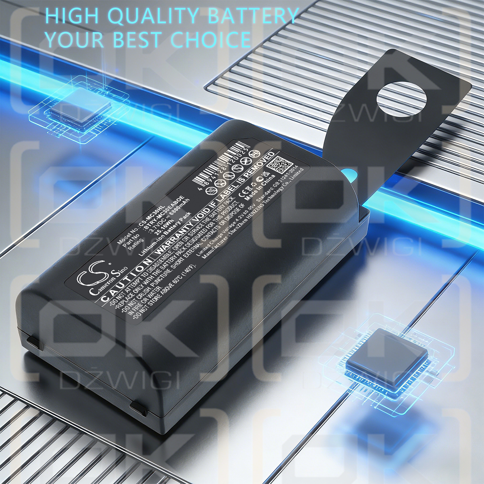 Referenz MC3090S-LC28SBAGER / 55-060112-86 6800 mAh Li-Ion 3,7 V (Cameron Sino)