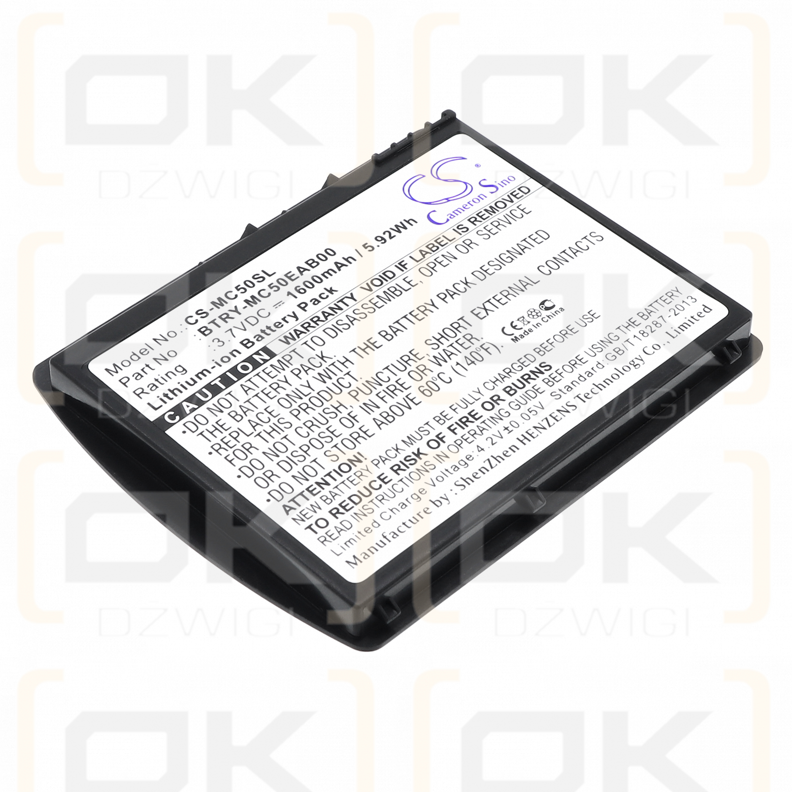 Referenz MC5040 / BTRY-MC50EAB00 1600 mAh Li-Ionen 3,7 V (Cameron Sino)