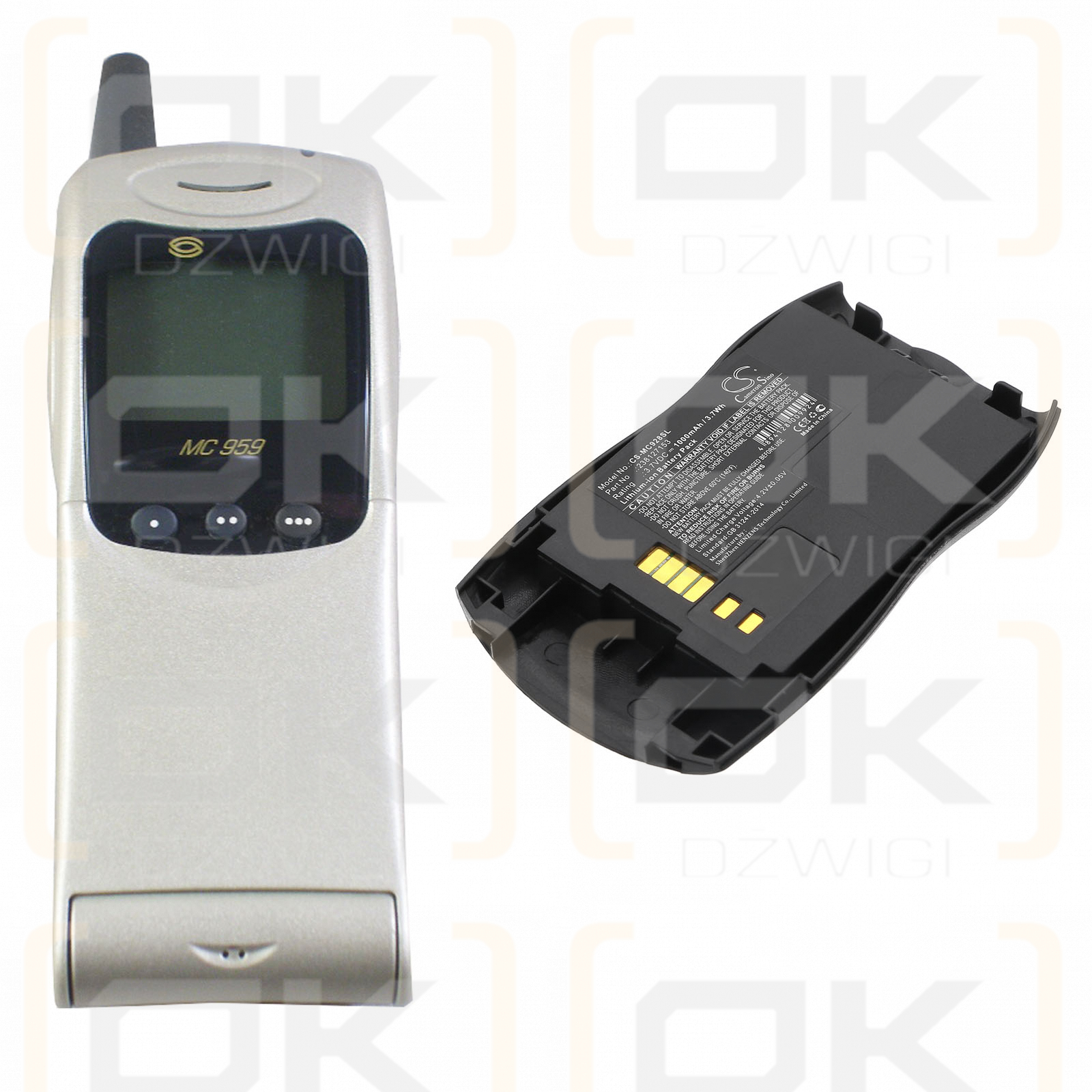 Sagem MC940 / 238127153 1000 mAh Li-Ion 3,7 V (Cameron Sino)
