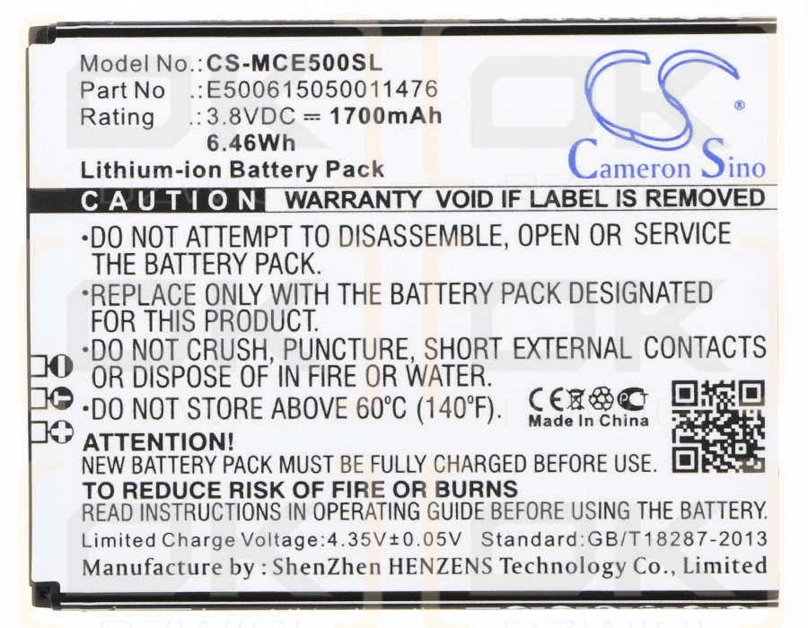 Mobistel Cynus E5 4G / E500615050011476 1700mAh Li-ion 3.8V (Cameron Sino)