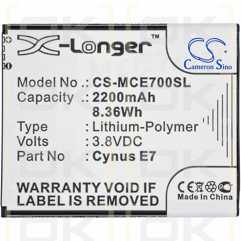 Mobistel Cynus E7 / Cynus E7 2200mAh Li-Polímero 3.8V (Cameron Sino)