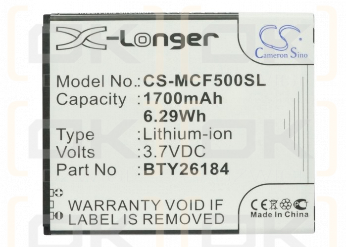 Mobistel MT-8201w / BTY26184 1700mAh Li-ion 3.7V (Cameron Sino)