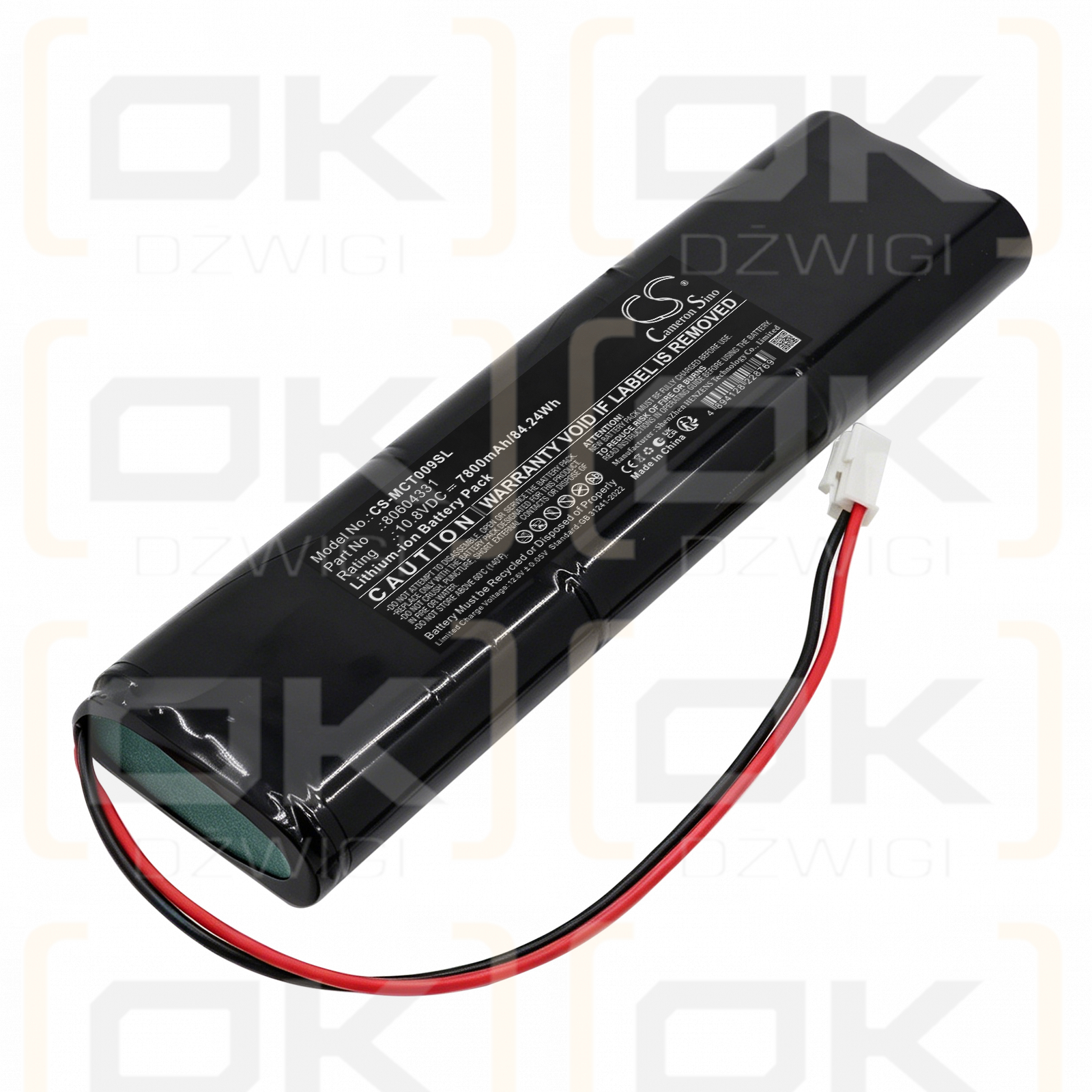 Replacement Battery for Triax MCT 009 TV Anlyzer / 80604331 7800 mAh Li-ion 10.8 V (Cameron Sino)