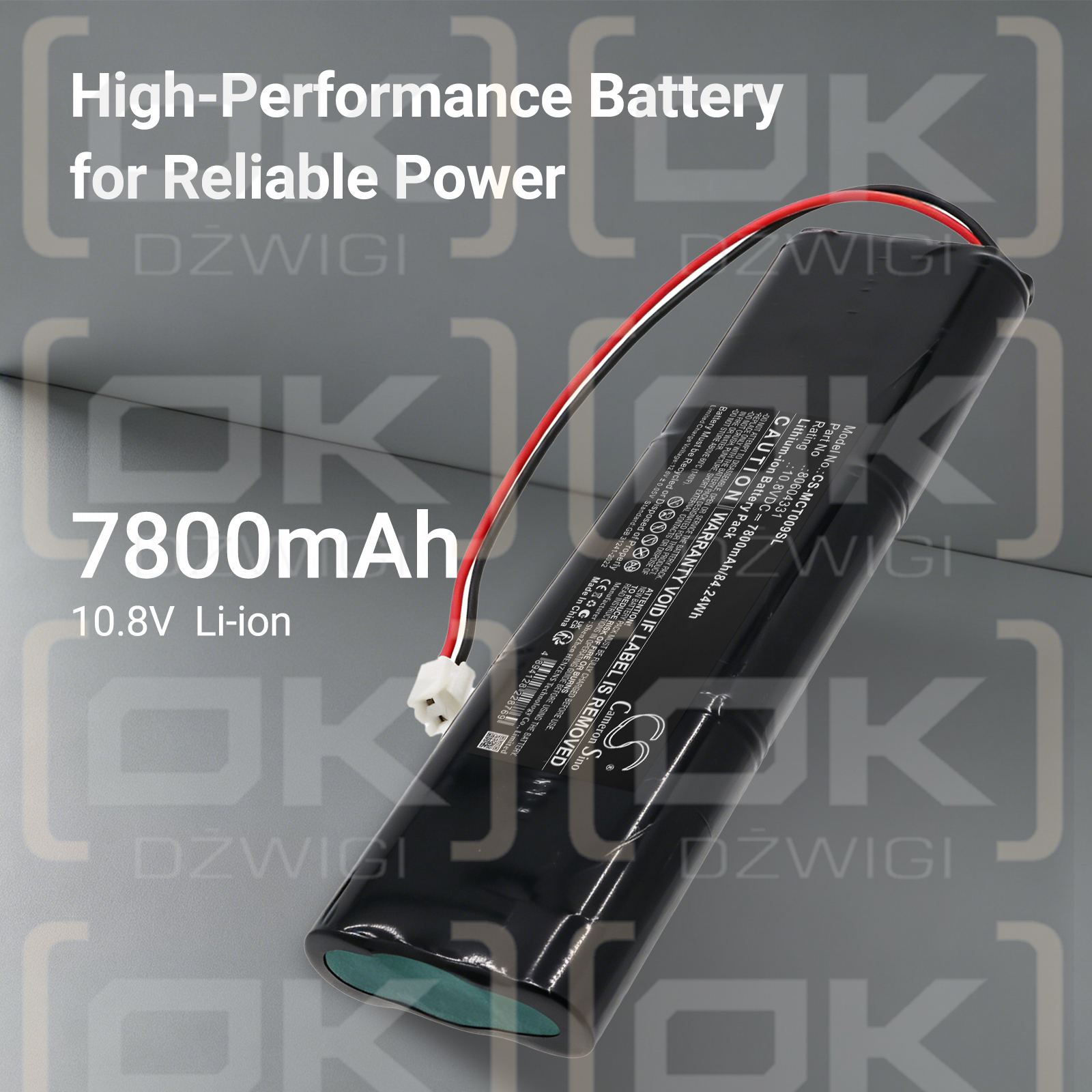 Replacement Battery for Triax MCT 009 TV Anlyzer / 80604331 7800 mAh Li-ion 10.8 V (Cameron Sino)