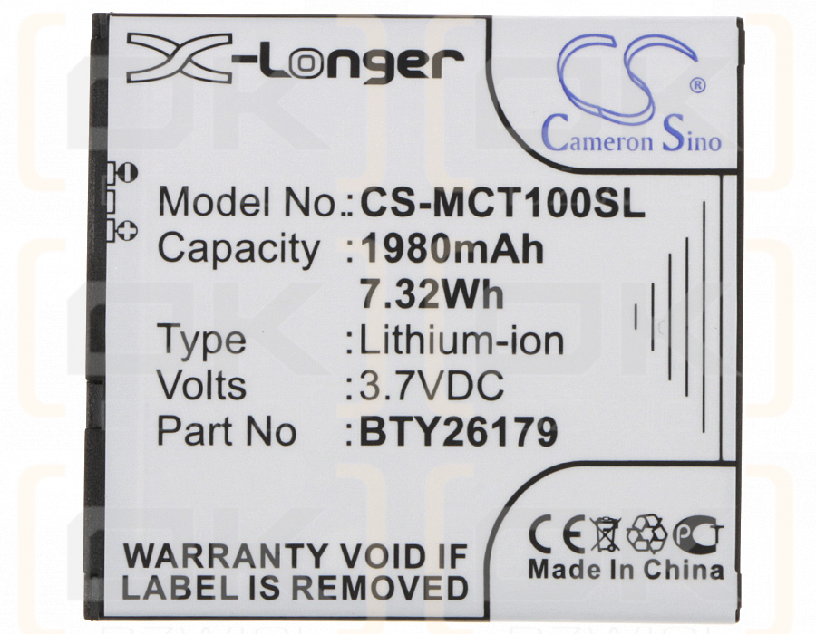 Mobistel Cynus T1 / BTY26179 1980mAh Li-ion 3.7V (Cameron Sino)