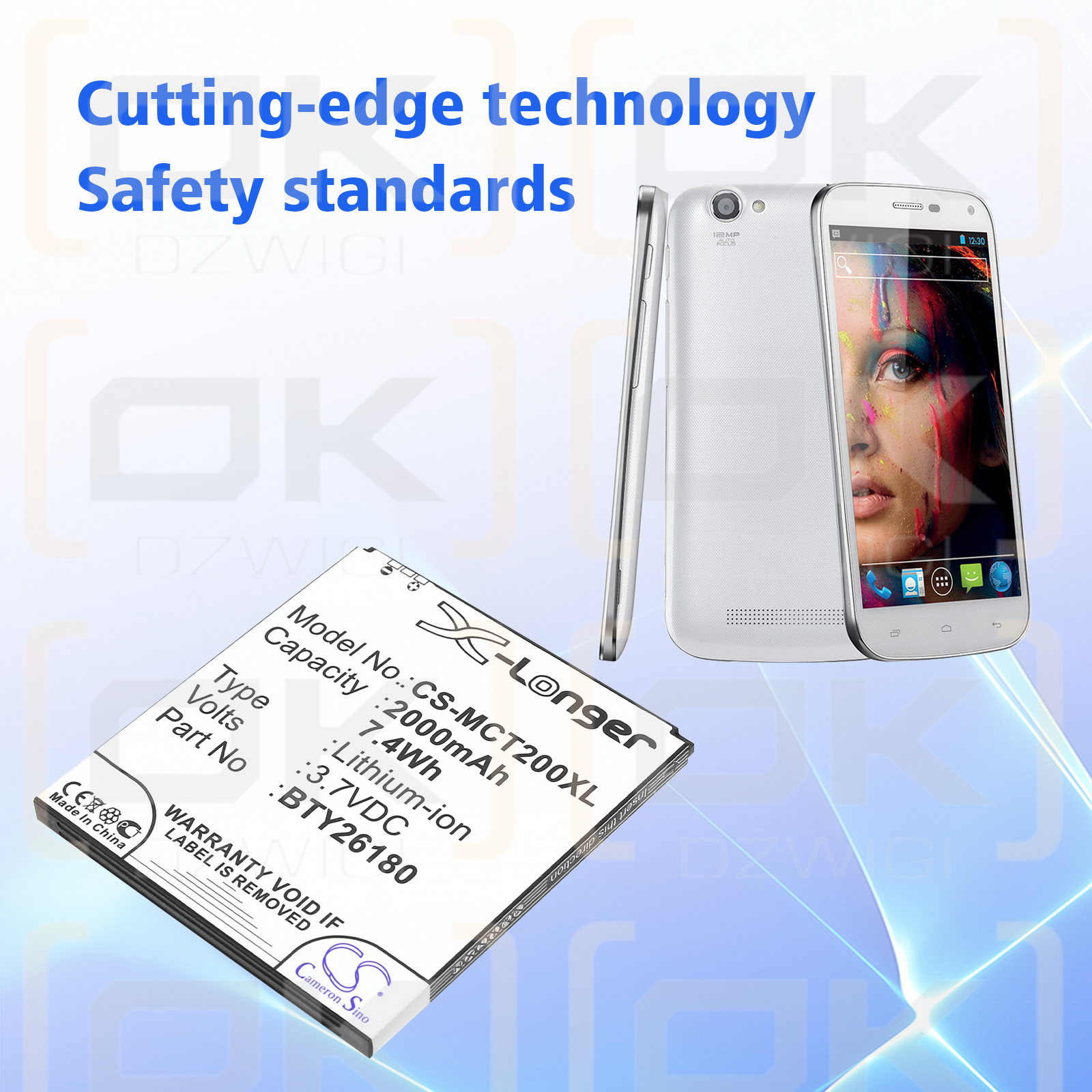 Mobistel MT-9081W / BTY26180 2000 mAh Li-ion 3.7 V (Cameron Sino)