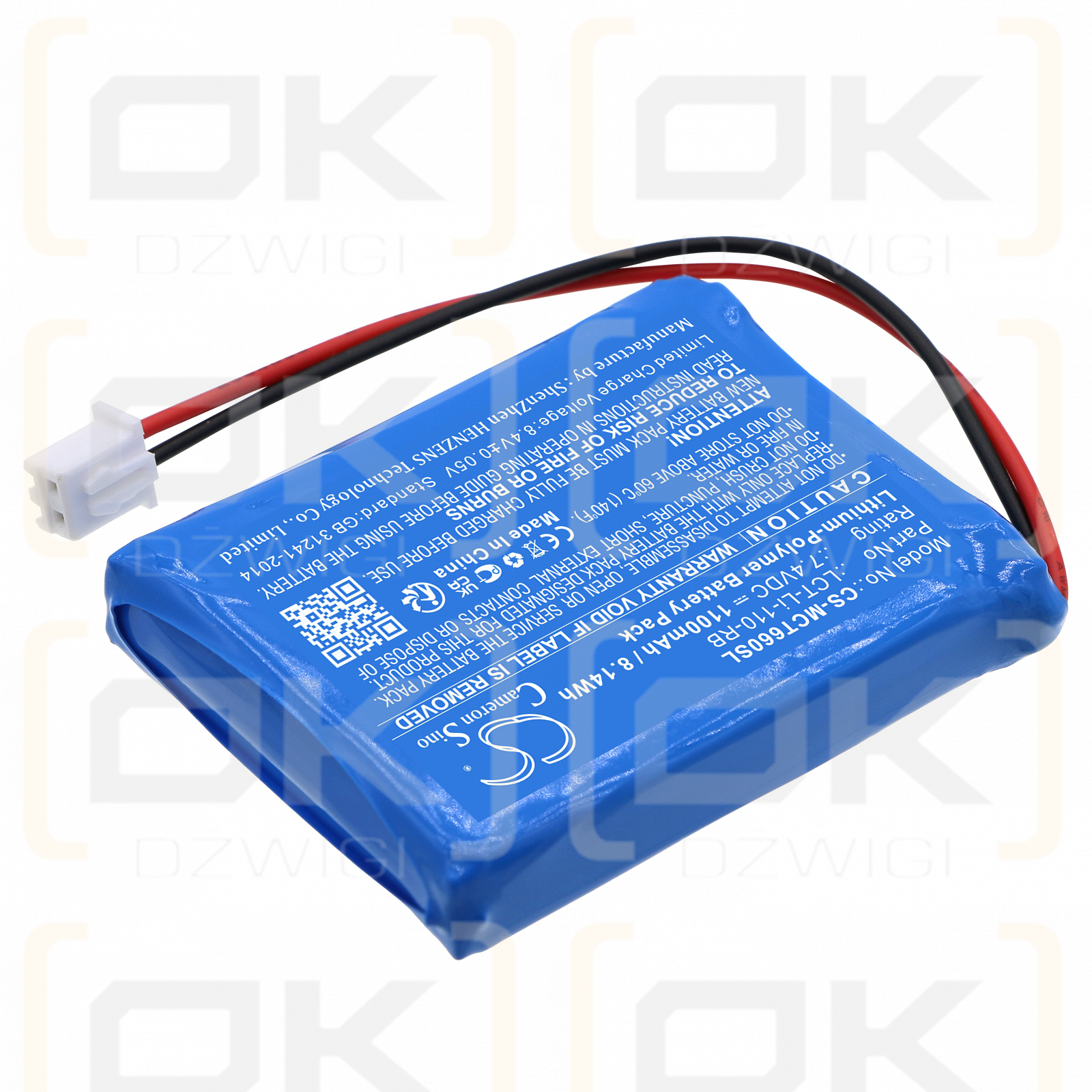 Baum MCT-Li-66 Plus / LCT-Li-110-RB 1100 mAh Li-Polymer 7,4 V (Cameron Sino)