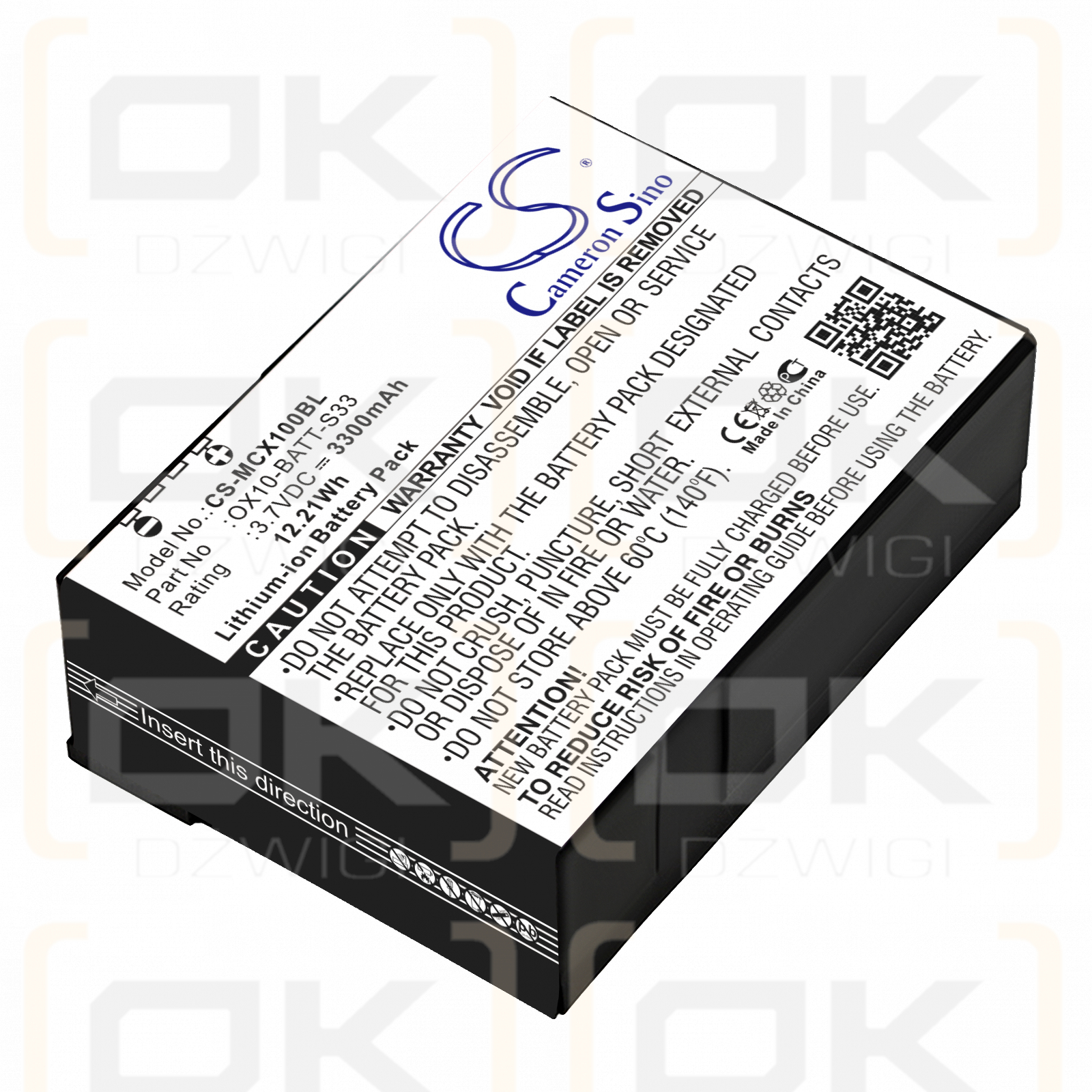 M3 Mobile OX10 RFID / OX10-BATT-S33 3300mAh Li-ion 3.7V (Cameron Sino)