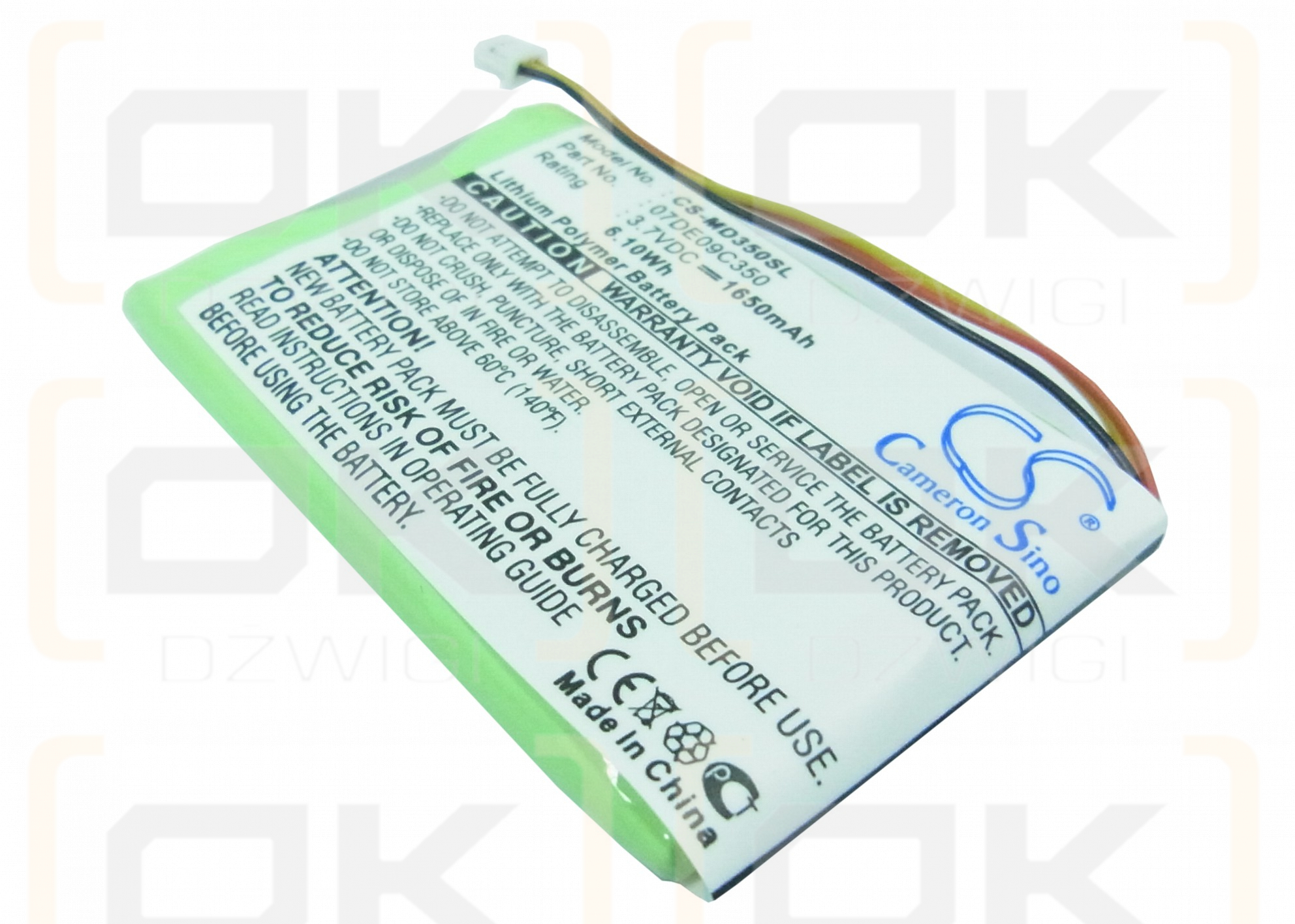 Medion GoPal PNA350-S 1650 mAh Li-Polymer 3,7 V (Cameron Sino)