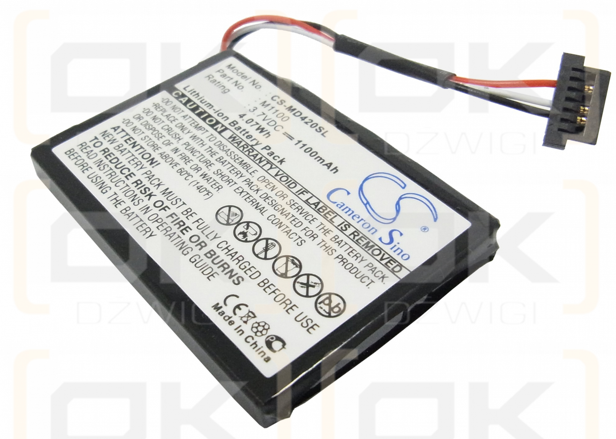 Medion GoPal E4245 / M1100 1100mAh Li-ion 3.7V (Cameron Sino)