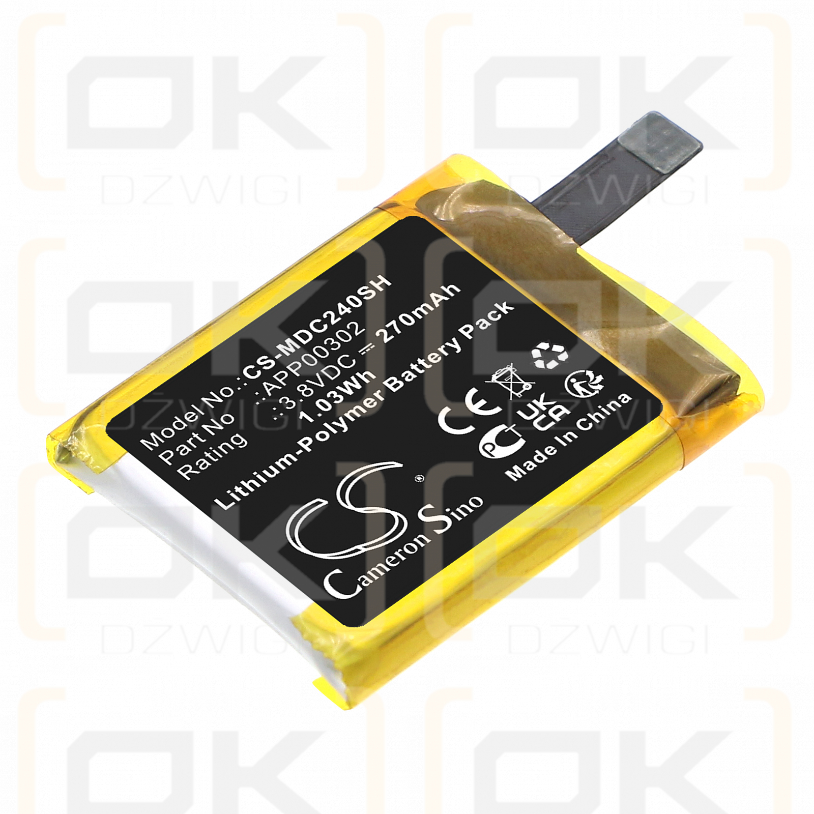 Movado Connect 2.0/40 / APP00302 270 mAh Li-Polymer 3,8 V (Cameron Sino)