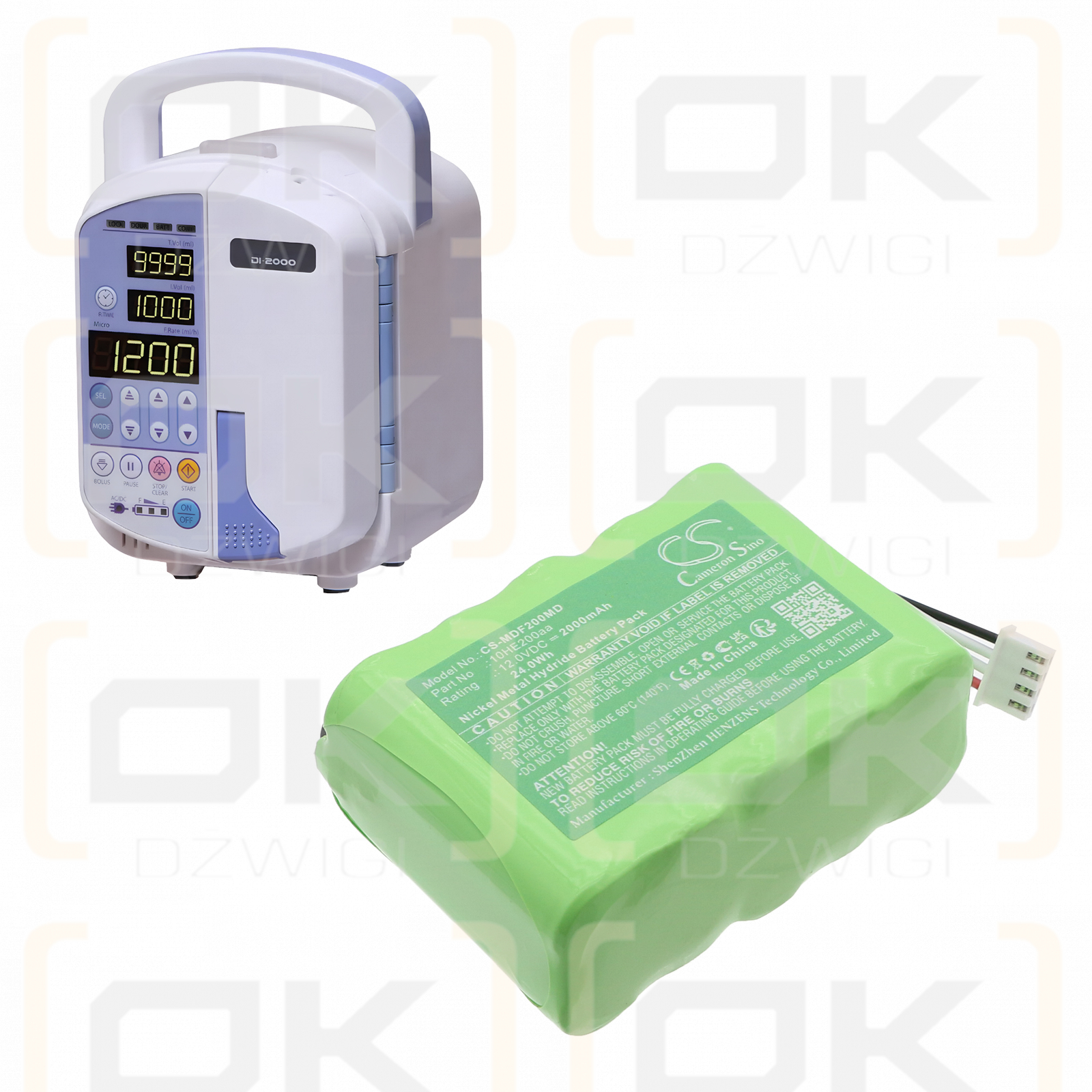 Medifosion DI-2000 / 10HE200aa 2000mAh Ni-MH 12.0V (Cameron Sino)
