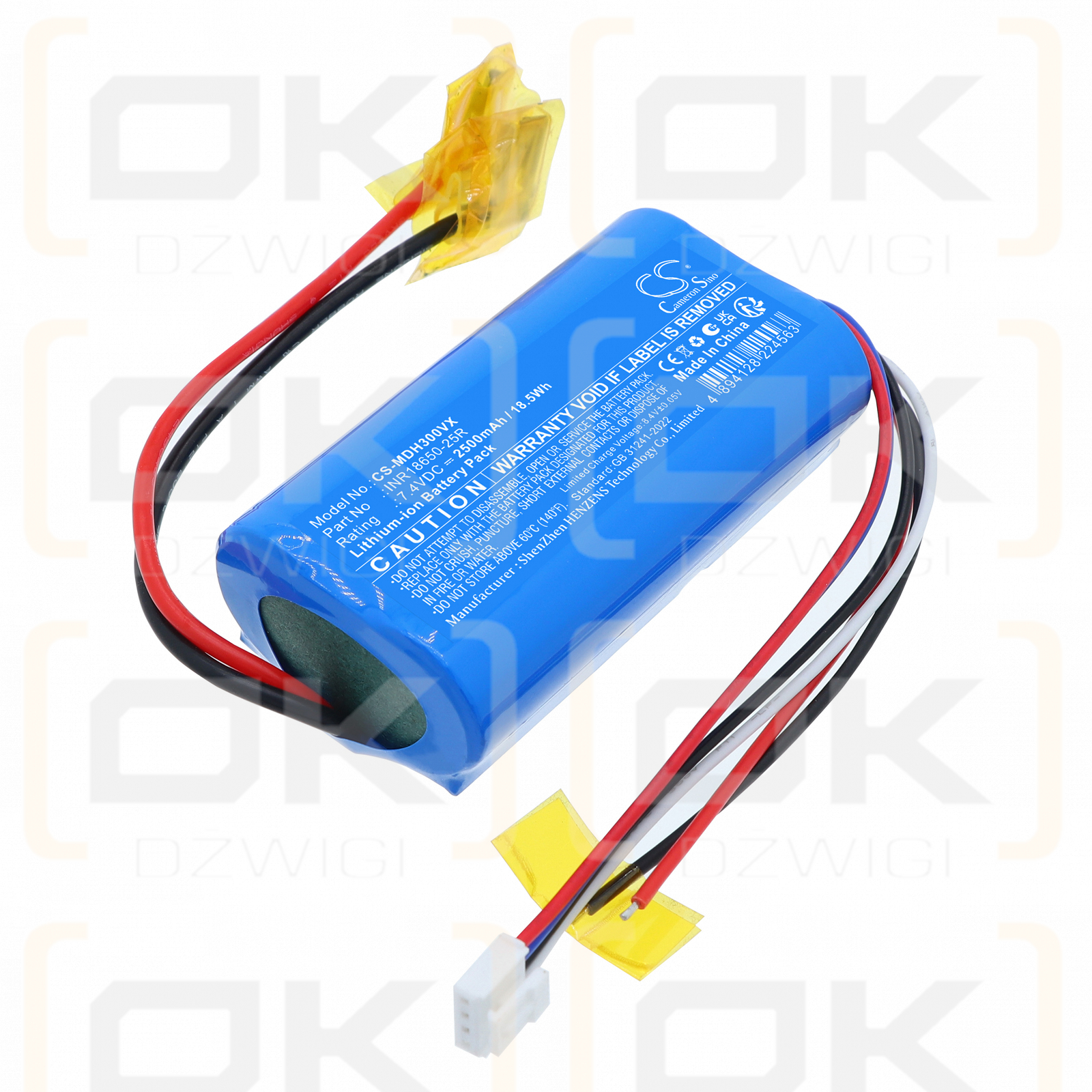 Midea H3 / INR18650-25R 2500 mAh Li-ion 7,4 V (Cameron Sino)